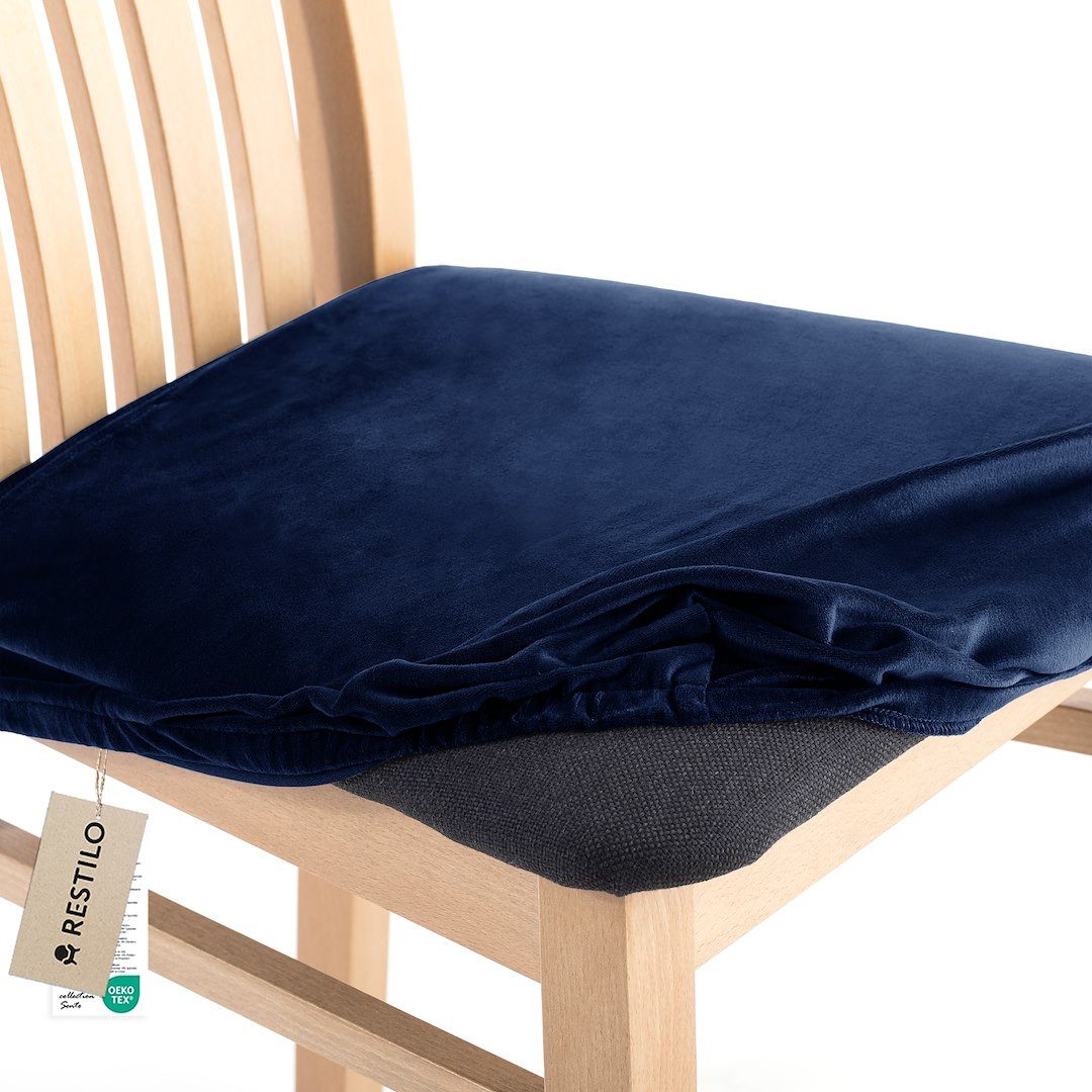 Restilo Stuhlhusse Stuhlhusse Stretch Stuhlbezug mit Gummiband Abnehmbar, waschbar