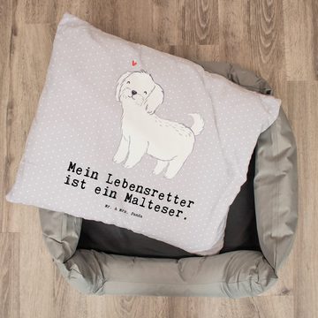 Mr. & Mrs. Panda Tierbett Malteser Lebensretter - Grau Pastell - Geschenk, Hundeliege, Hundesch, Einzigartiges Design