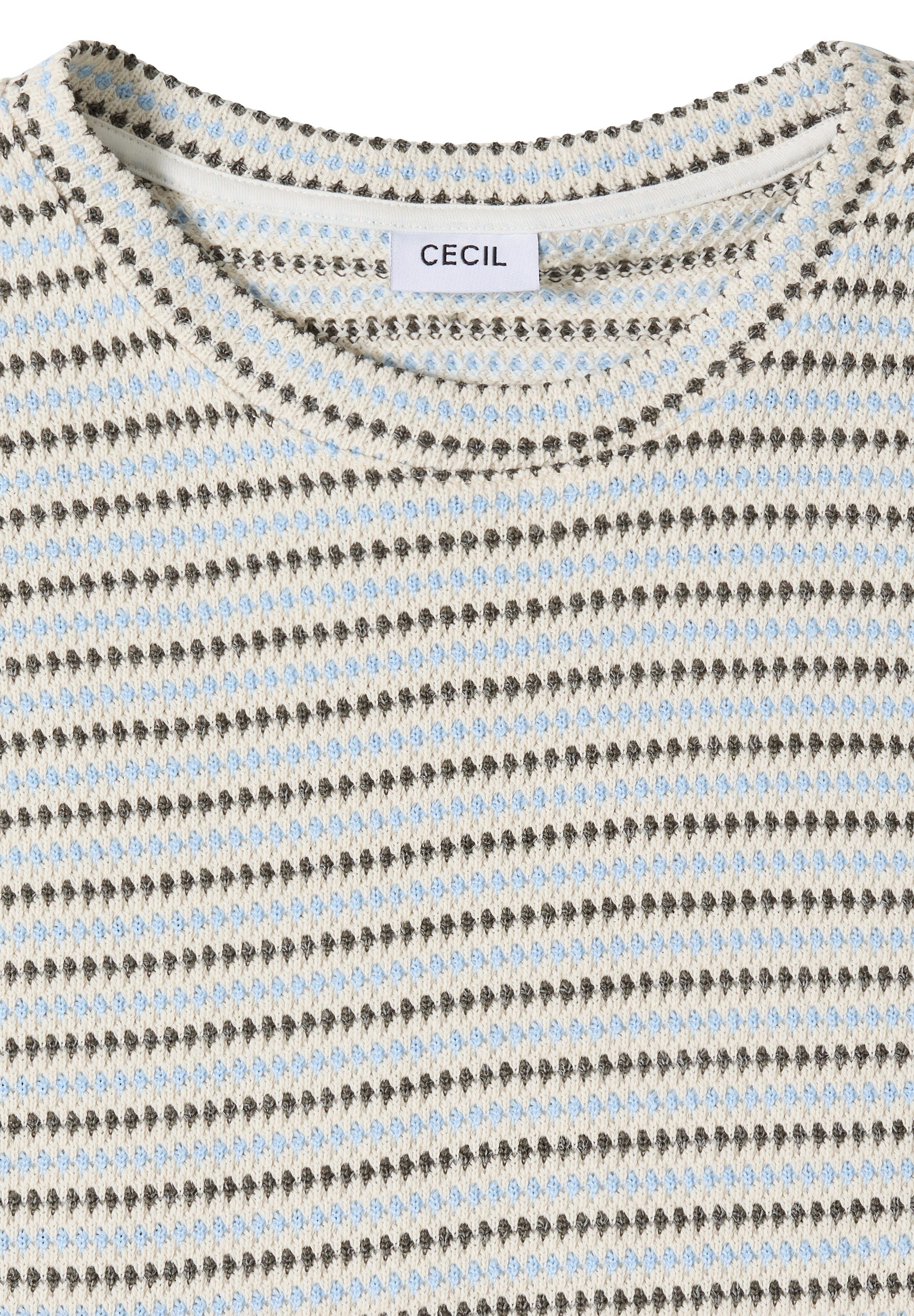 CECIL Rundhalsshirt Rundhalsausschnitt