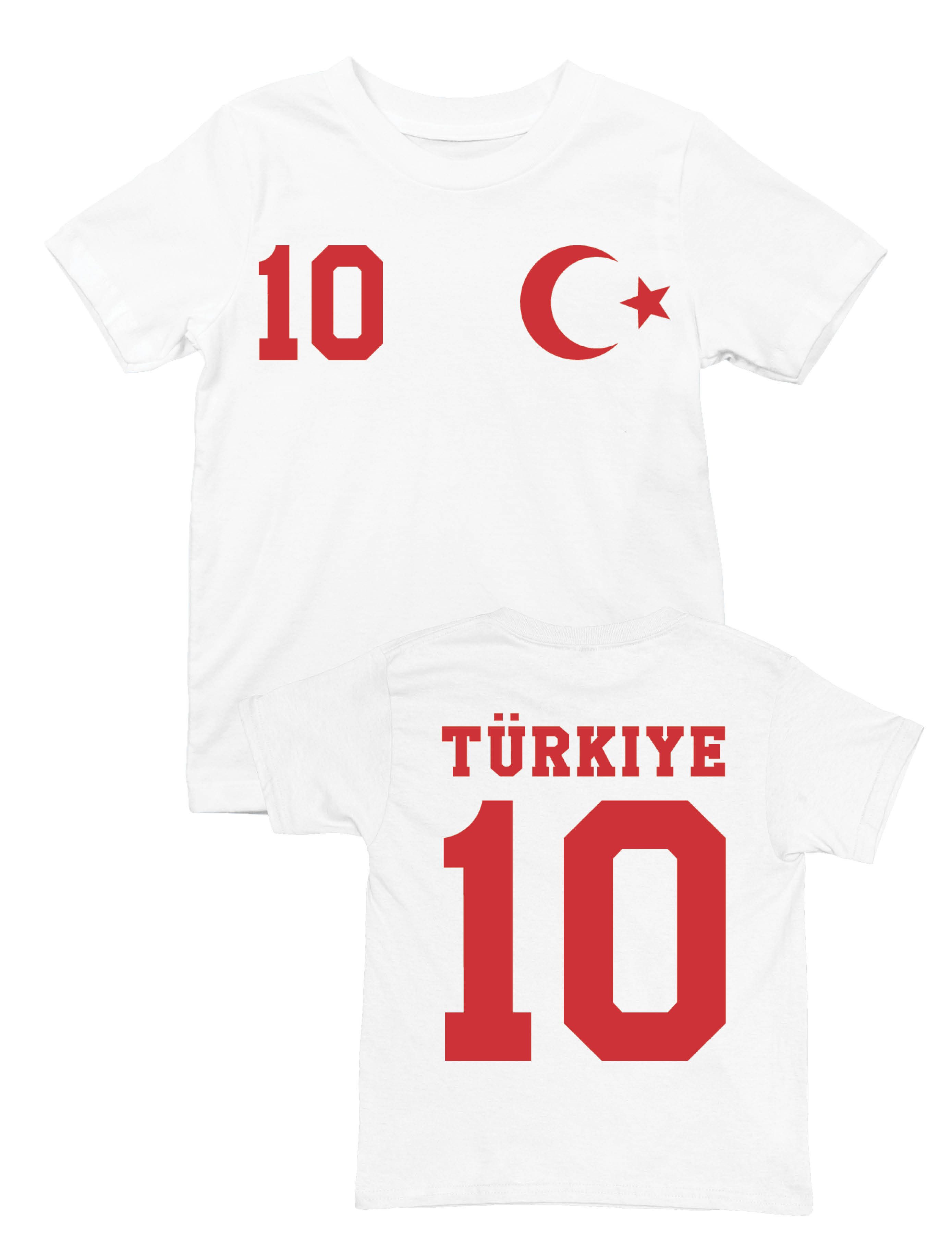 Youth Designz T-Shirt Türkei Kinder T-Shirt im Fußball Trikot Look mit trendigem Motiv