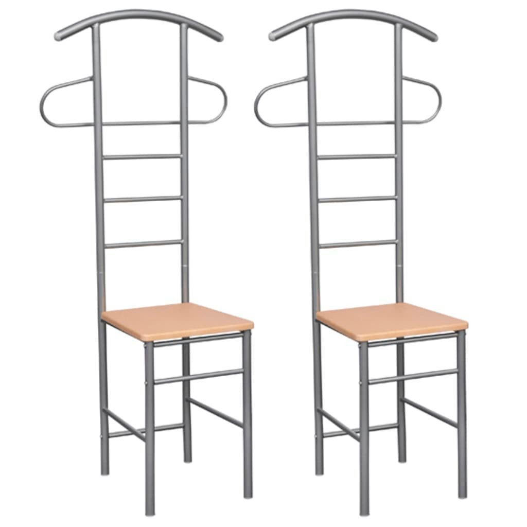 Garderobe Herrendiener Stühle 2 Stk Metall