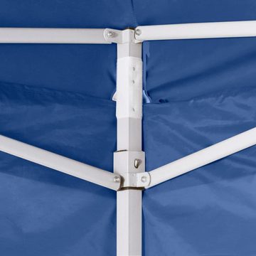 vidaXL Partyzelt Profi-Partyzelt Faltbar mit 4 Seitenwänden 2×2m Stahl Blau