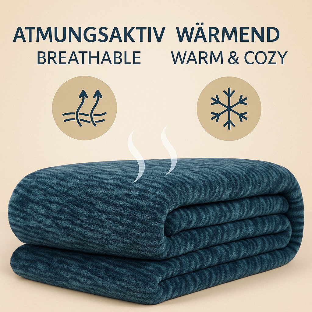 Wohndecke Betz Kuscheldecke MODENA Größe 150x200cm, Betz, Fleecedecke Flauschig Decke - Wohndecke Warm Weich