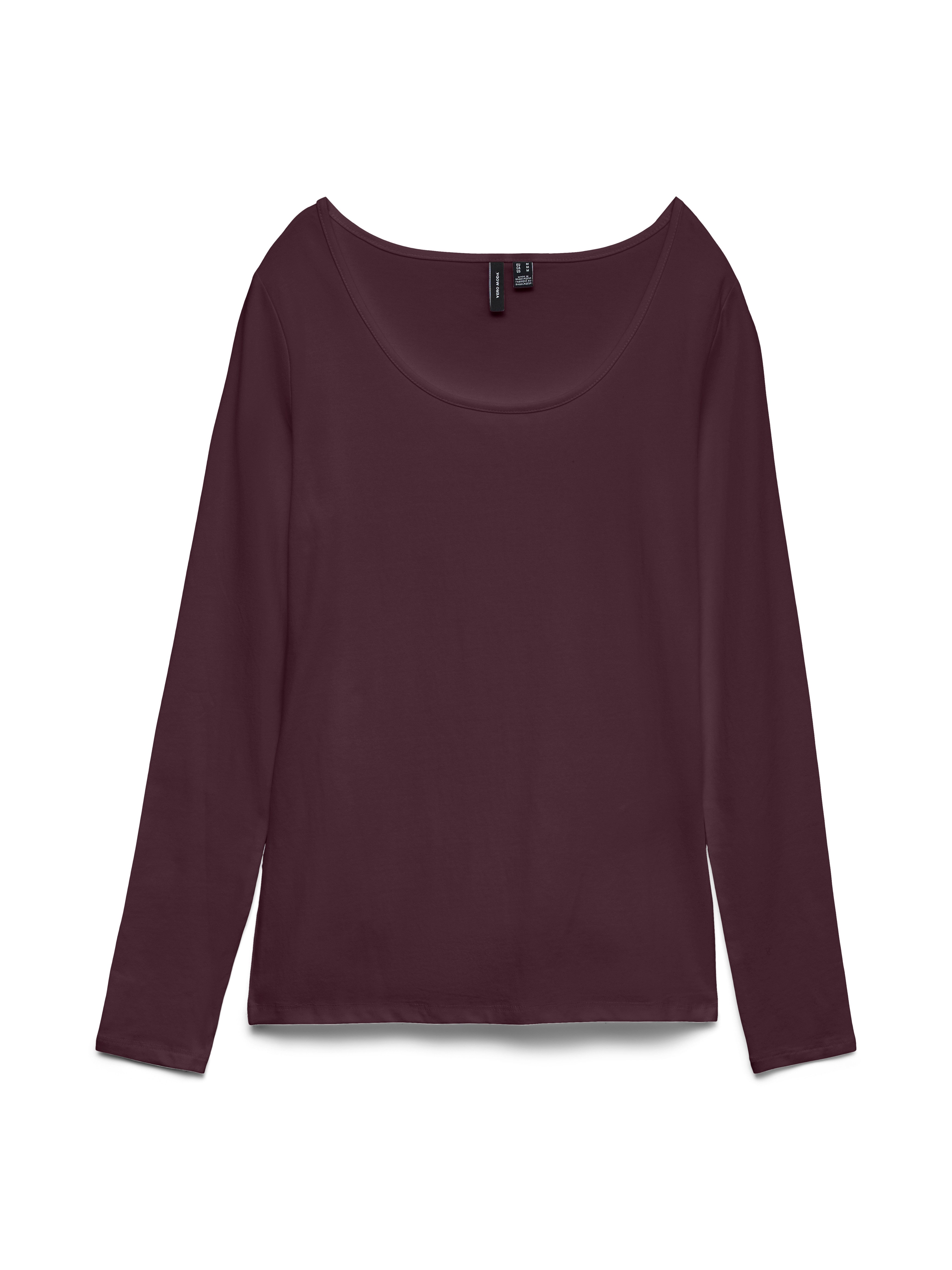 Vero Moda Langarmshirt VMMAXI MY LS SOFT UNECK NOOS Baumwollmischung, slim fit