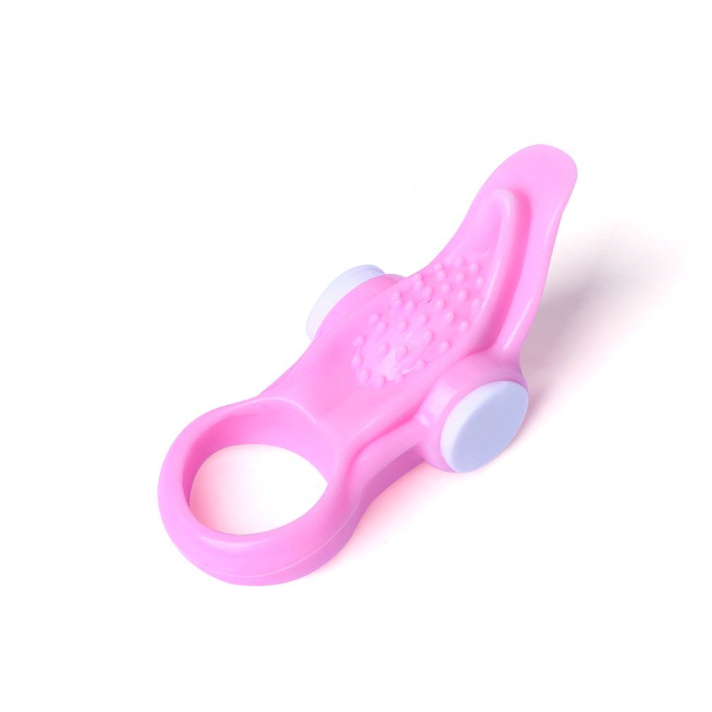 NEZEND Vibro-Penisring Penisring mit zungenförmigen Klitorisreizer für Männer und Frauen, PVC, Packung 2-tlg. Rot