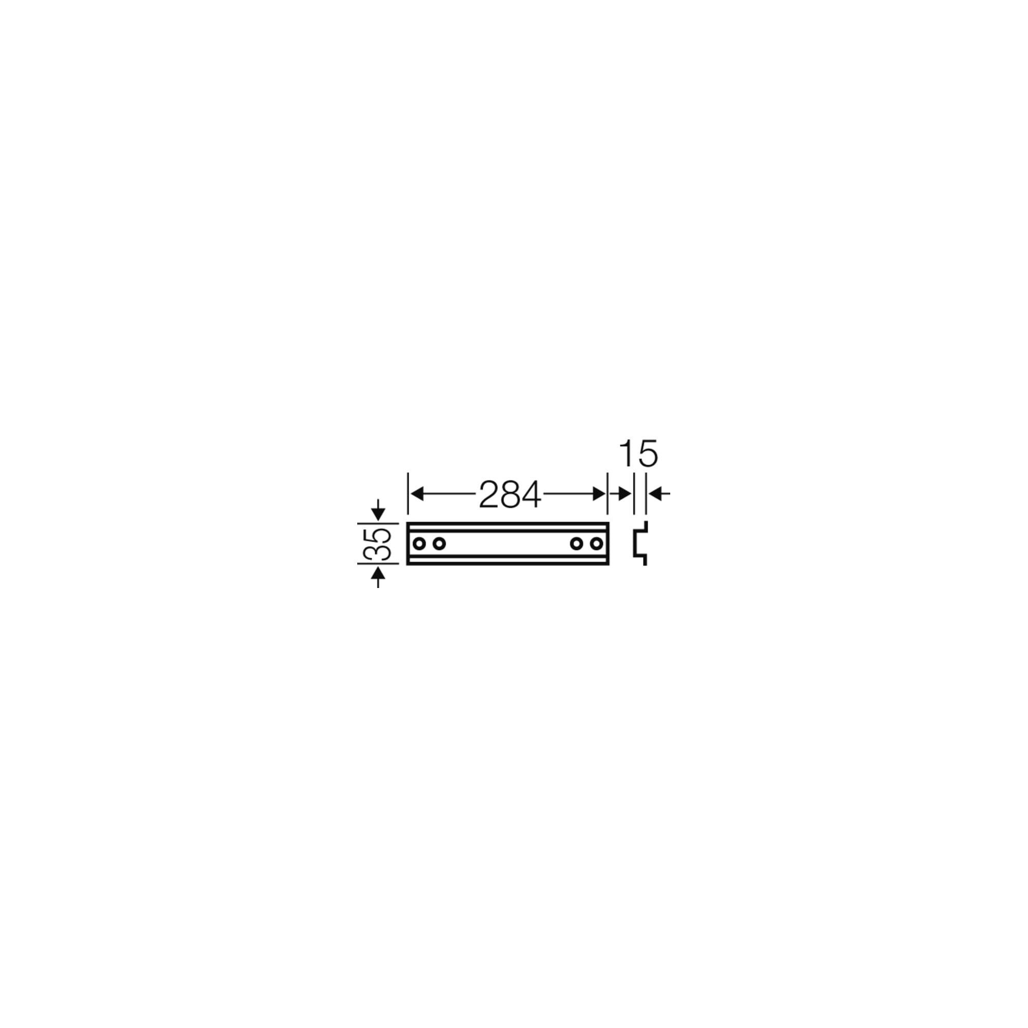 HENSEL Sanitär-Installationsset Hensel Tragschiene 284mmlang Hutpr.35mm Mi TS 30