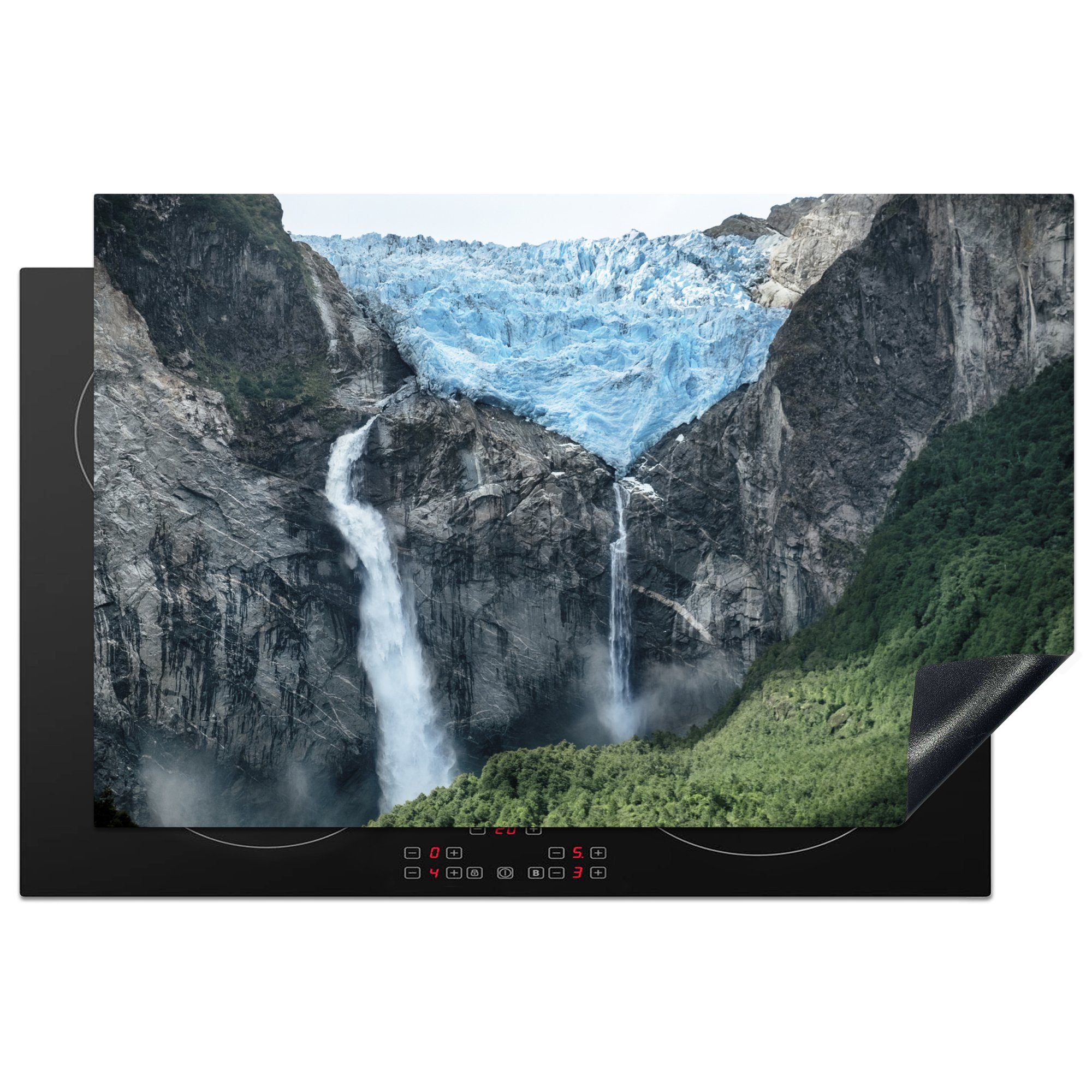 MuchoWow Herdblende-/Abdeckplatte Schmelzender Gletscher in Chile, Vinyl, (1 tlg), 81x52 cm, Induktionskochfeld Schutz für die küche, Ceranfeldabdeckung