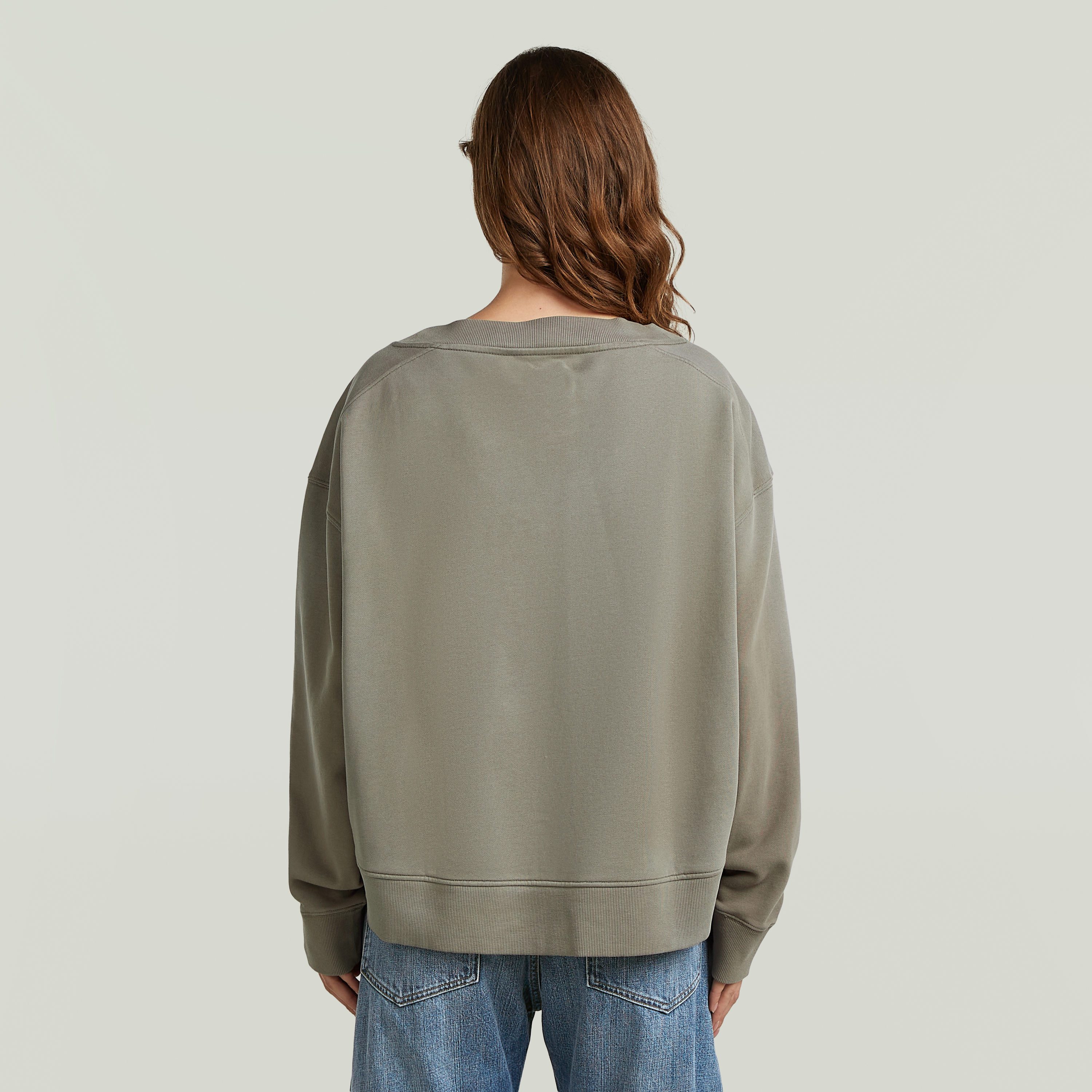G-STAR Sweatshirt Sun faded V-Neck Loose Wmn mit V-Ausschnitt günstig online kaufen