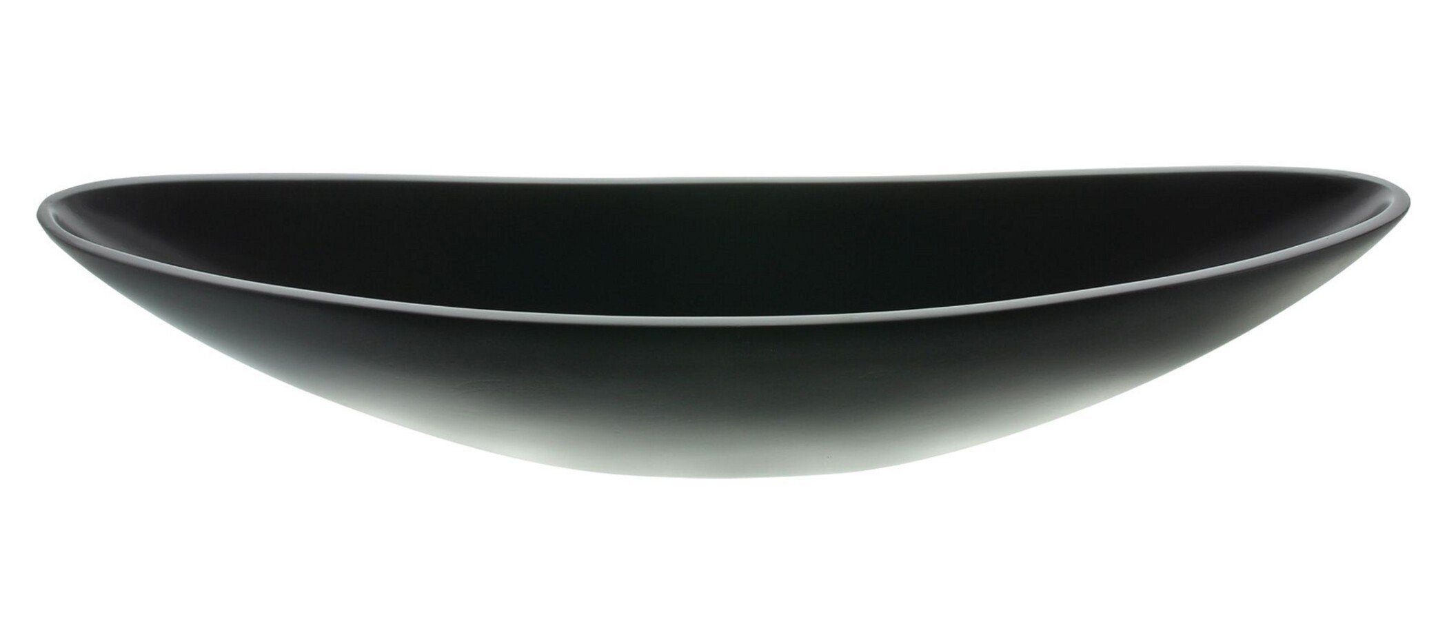 Home-trends24.de Dekoschale Schale Schwarz Schiffchen Deko Tablett Pflanzer Tischdeko