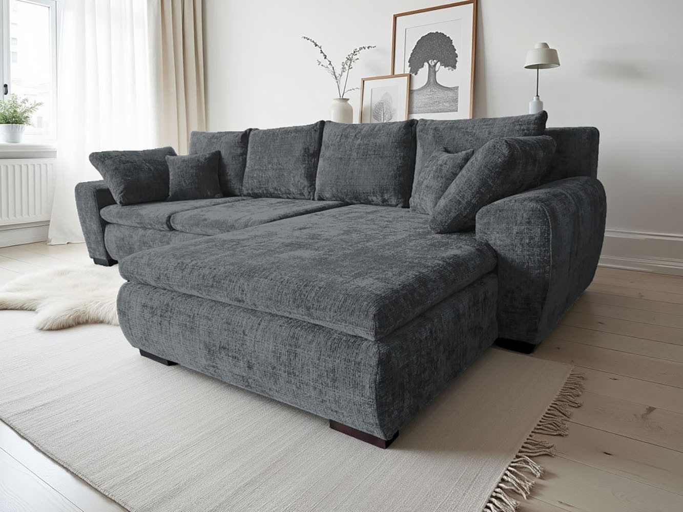 Home affaire Ecksofa Cara Mia L-Form, B: 325 cm - OTTO. Verlässliche Qualität., 4 Zierkissen, optional Schlaffunktion & Bettkasten