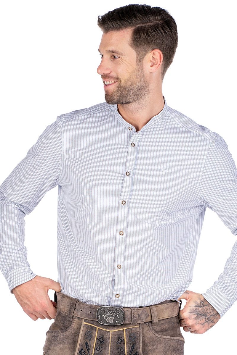 Hatico Trachtenhemd Trachtenhemd - OLIVIERO - weiß/beige/blau