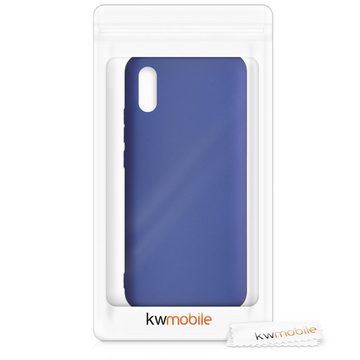 kwmobile Handyhülle Case für Xiaomi Redmi 9A / 9AT, Hülle Silikon metallisch schimmernd - Handyhülle Cover
