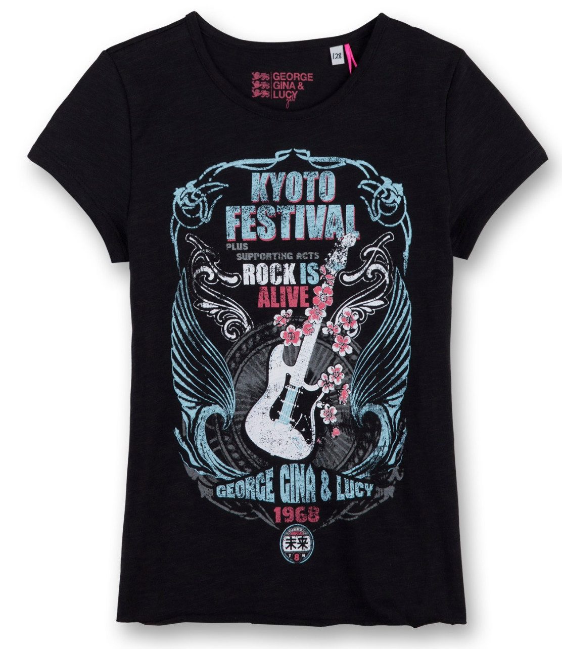 George Gina & Lucy T-Shirt Mädchen T-Shirt Baumwolle Print Festival Rock kurzarm