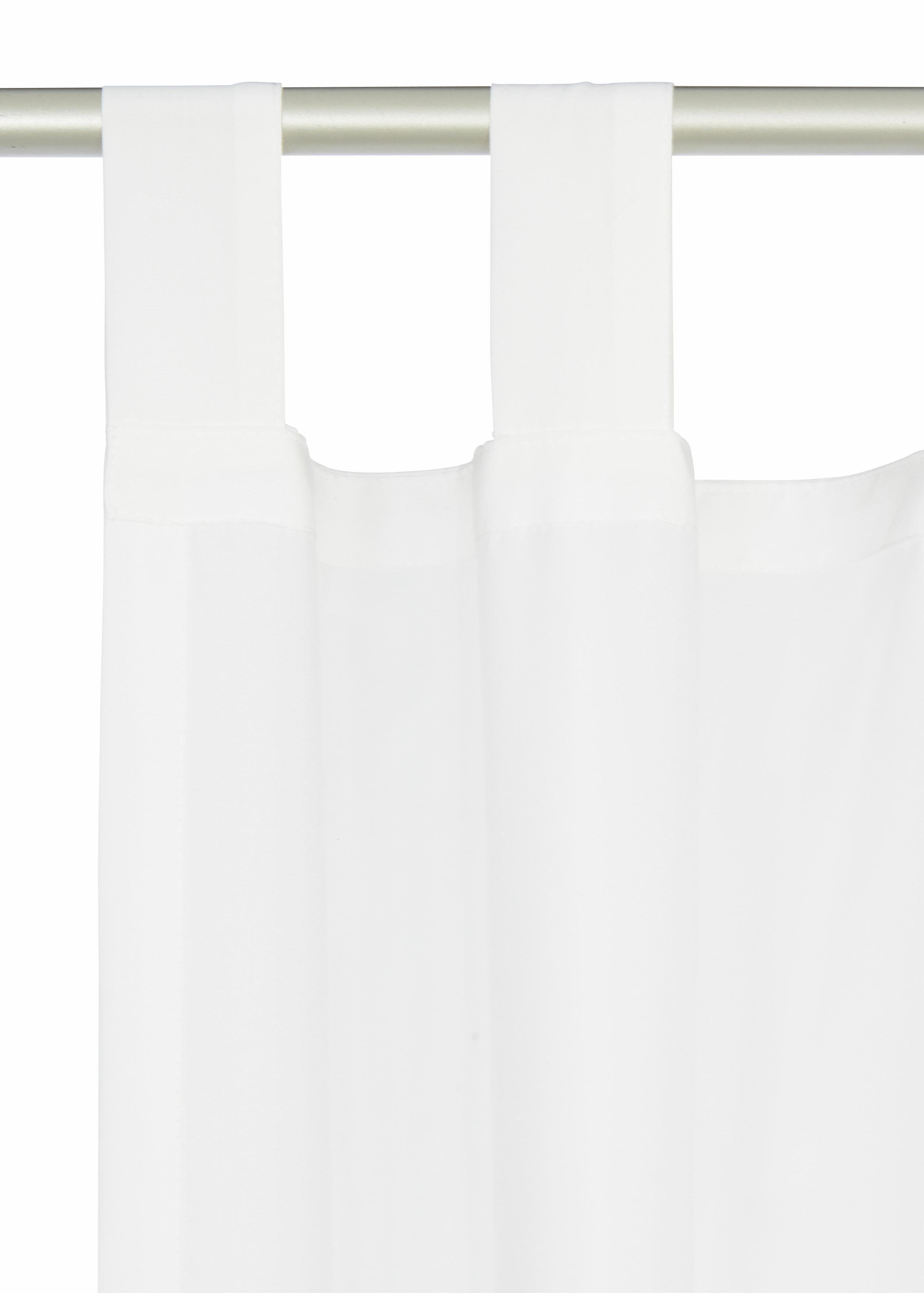 OTTO home Vorhang Parry (2 St), Schlaufen, blickdicht, Polyester, 2-er Set, blickdicht, monochrom, basic