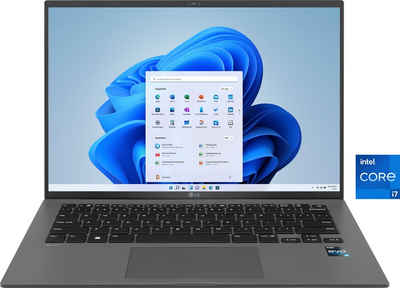 LG gram 14 Notebook (35,5 cm/14 Zoll, Intel Core i7 1260P, Iris Xe Graphics, 1000 GB SSD)