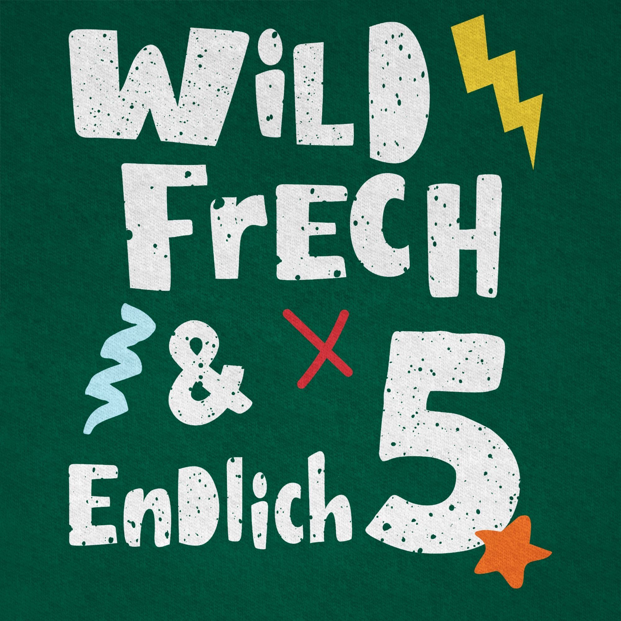 Shirtracer T-Shirt Wild frech und endlich 5 - Fünf Jahre Wunderbar (1-tlg) 5. Geburtstag