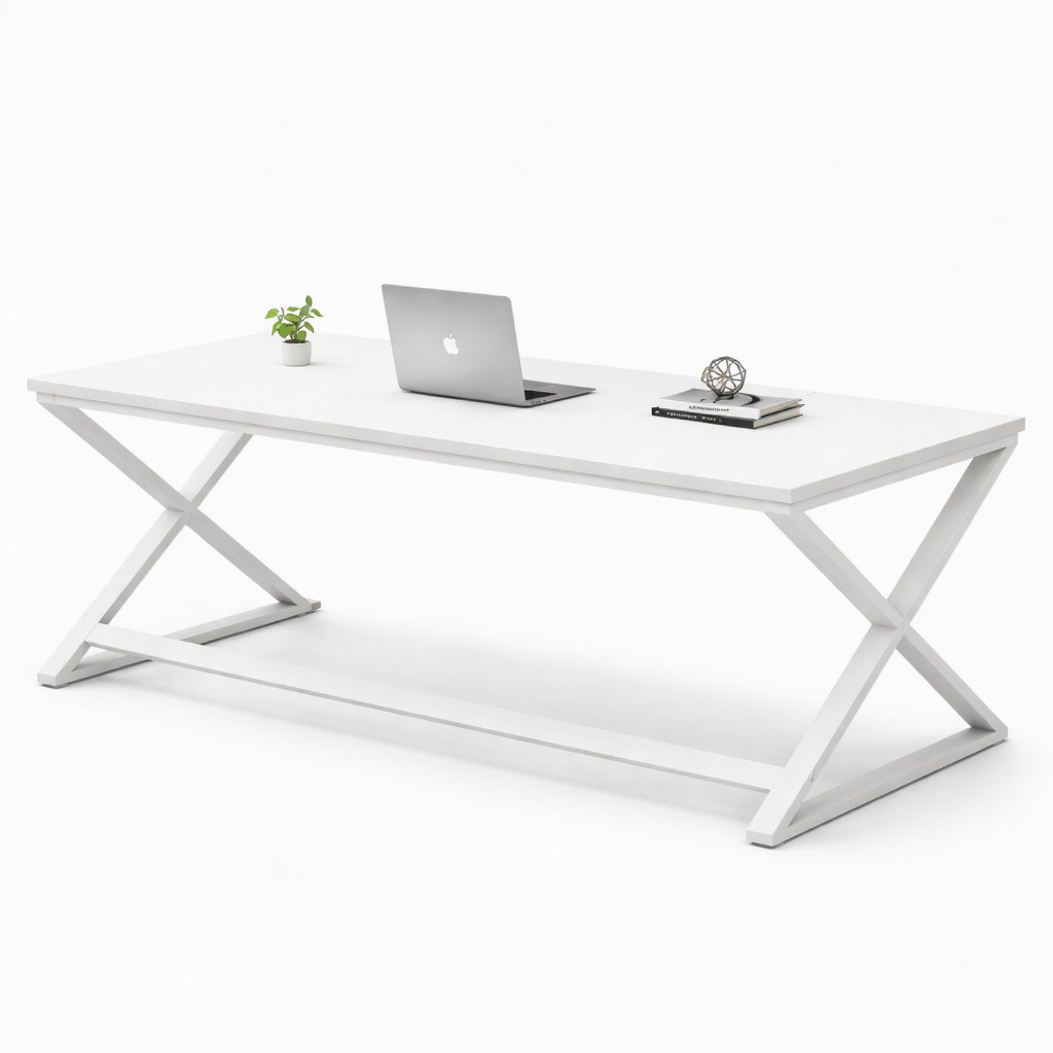 Schreibtisch SCHREIBTISCH Holz Metall 140 × 60 cm Home Office Tisch