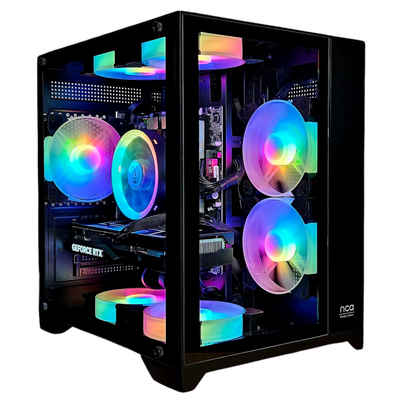 PC Store NCA Gaming PC Chroma i7 4 GHz Gaming-PC (Intel Core i7, NVIDIA GeForce GTX 750, 8GB RAM 240GB SSD ohne HDD GB RAM, Luftkühlung / optionale Wasserkühlung, RGB Lüfter mit Controller, 700W Netzteil, Bluetooth, WLAN 5 AC)