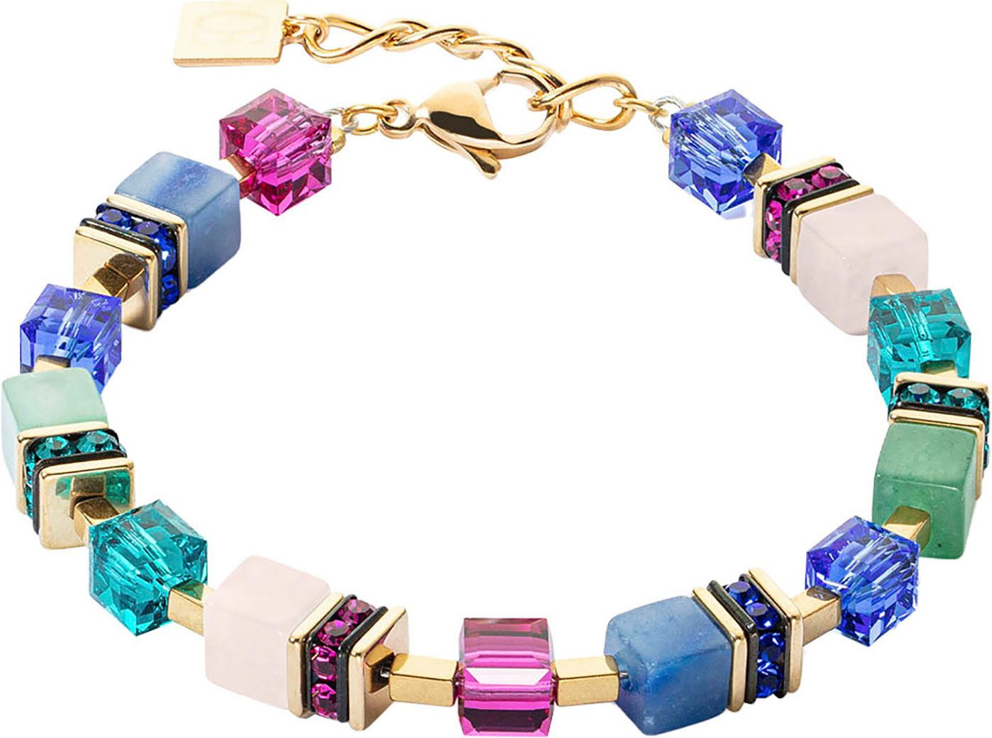 Armband Schmuck Edelstahl GeoCUBE® Precious Statement Würfelkette, 3039/30