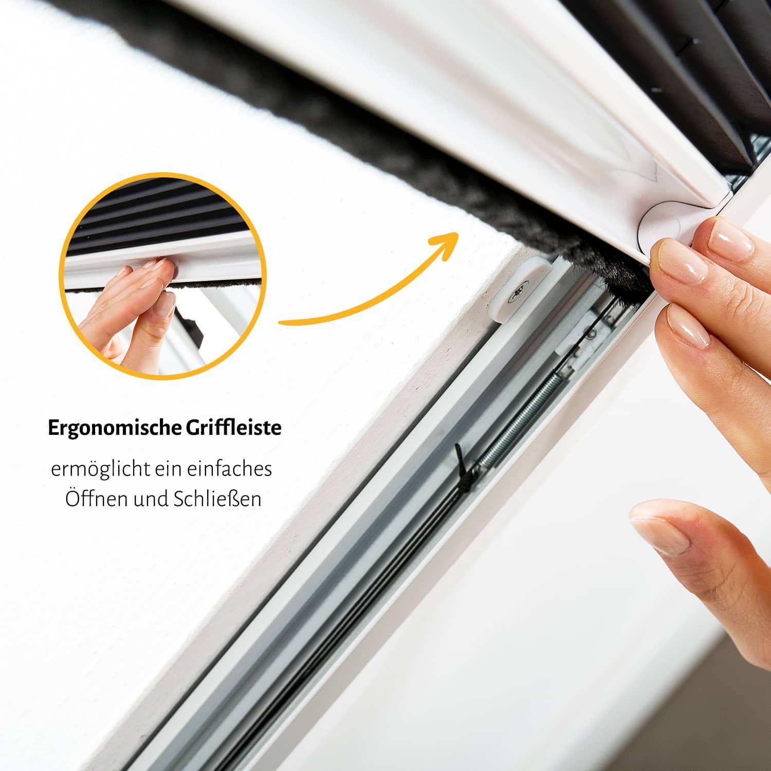 Dachfenster abdunkelnd, - Plissee Aluminium Sonnenschutz weiß Selbstbausatz Dachfensterplissee, empasa,
