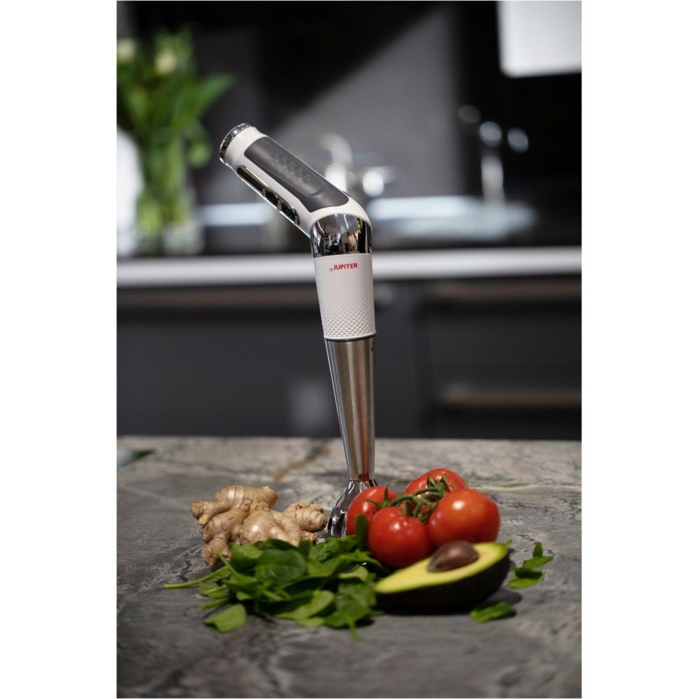 Jupiter Stabmixer Akku-Stabmixer ohne Kabel weiß/silber