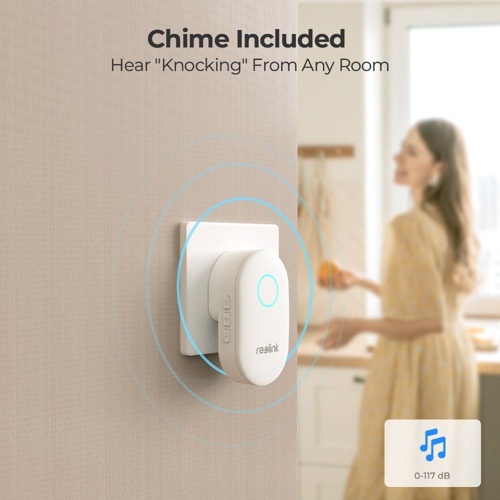 Reolink Smart Home Türklingel Video Doorbell PoE 5MP (Außenbereich, Gegensprechfunktion,180° Ultraweitwinkel,Personenerkennung,IP65) – Bild 3 von 5