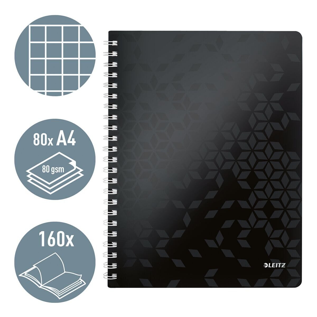 LEITZ Collegeblock WOW 4638, A4, mit PP-Einband