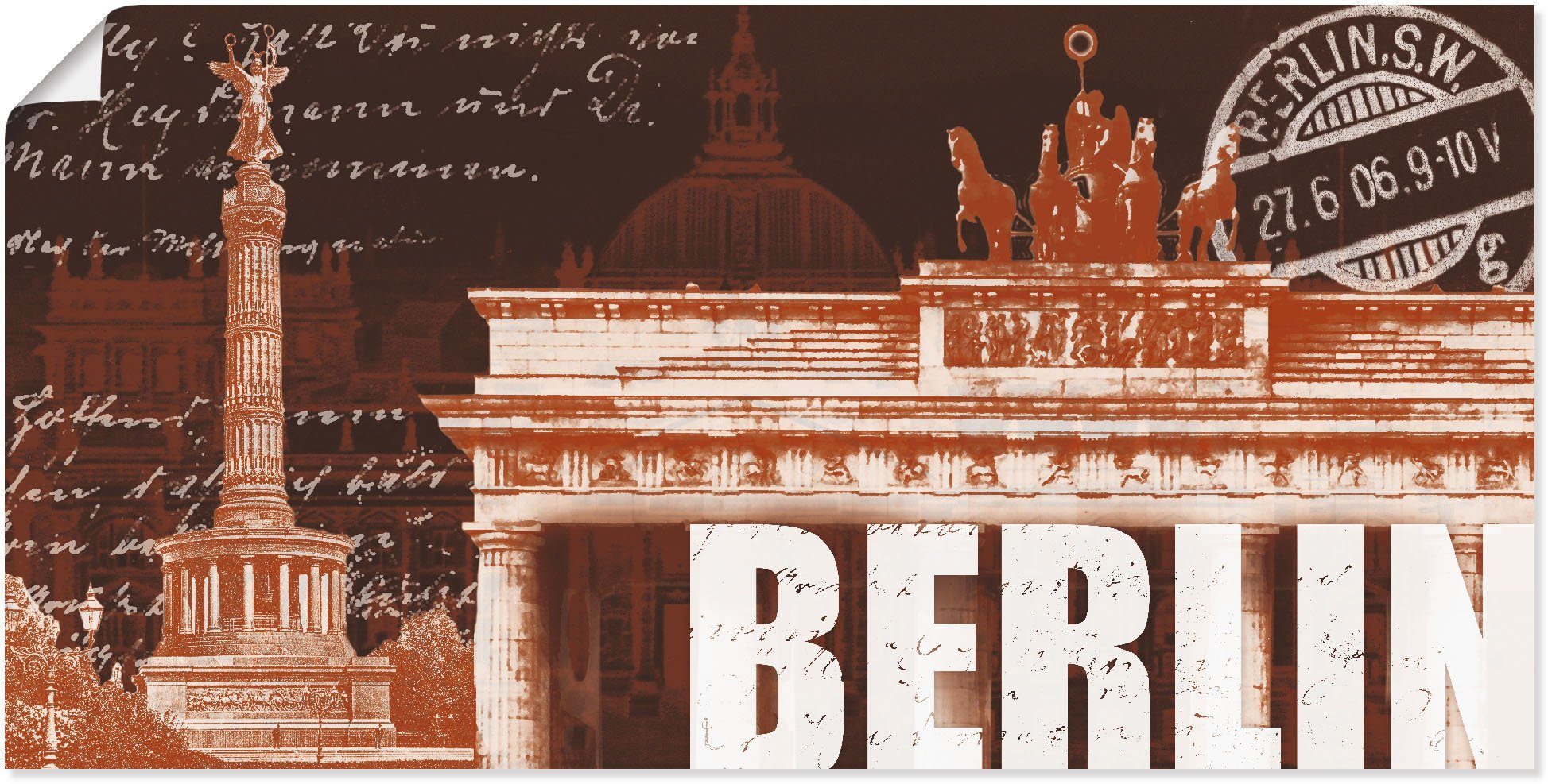 Artland Wandbild »Berlin Collage«, Berlin (1 Stück), in vielen Größen & Produktarten - Alubild / Outdoorbild für den Außenbereich, Leinwandbild, Poster, Wandaufkleber / Wandtattoo auch für Badezimmer geeignet-Otto