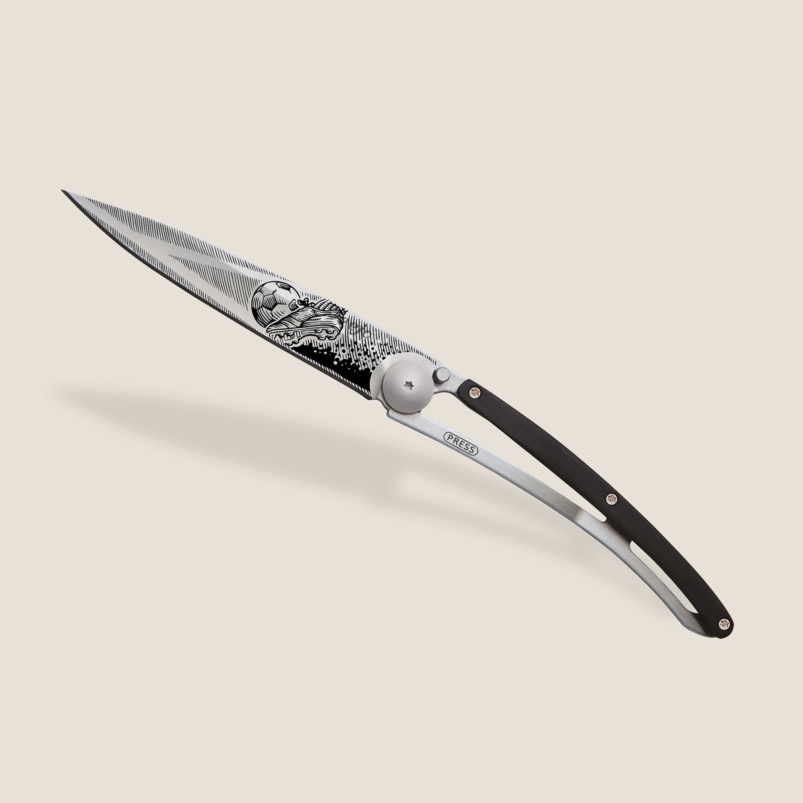 Deejo Taschenmesser ? ultraleichtes Klappmesser 37g ? Edelstahl ? Messer mit Holzgriff