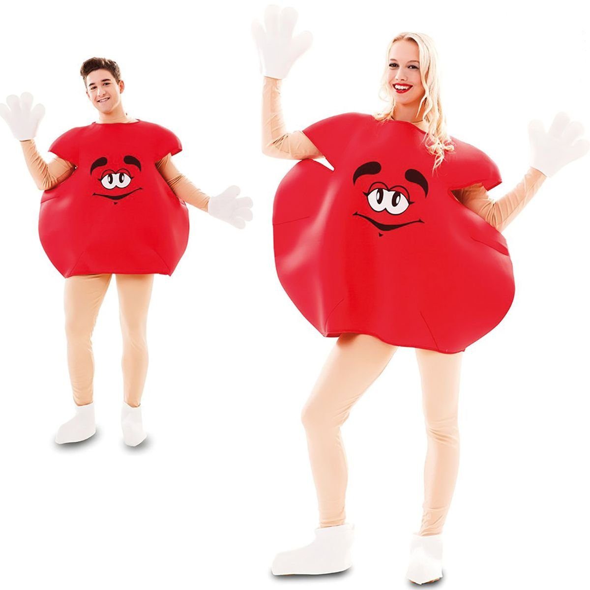 Kostüm Rote Schokolinse Sweet Candy für Erwachsene