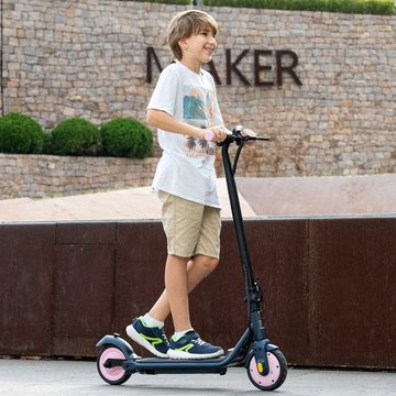 HITWAY Elektro-Kinderroller R7X Elektroroller für Kinder, LED-Anzeige, Faltbarer, 7 Zoll, Stoßdämpfung, Doppelbremse, Geschenk für 8-12 Jahre