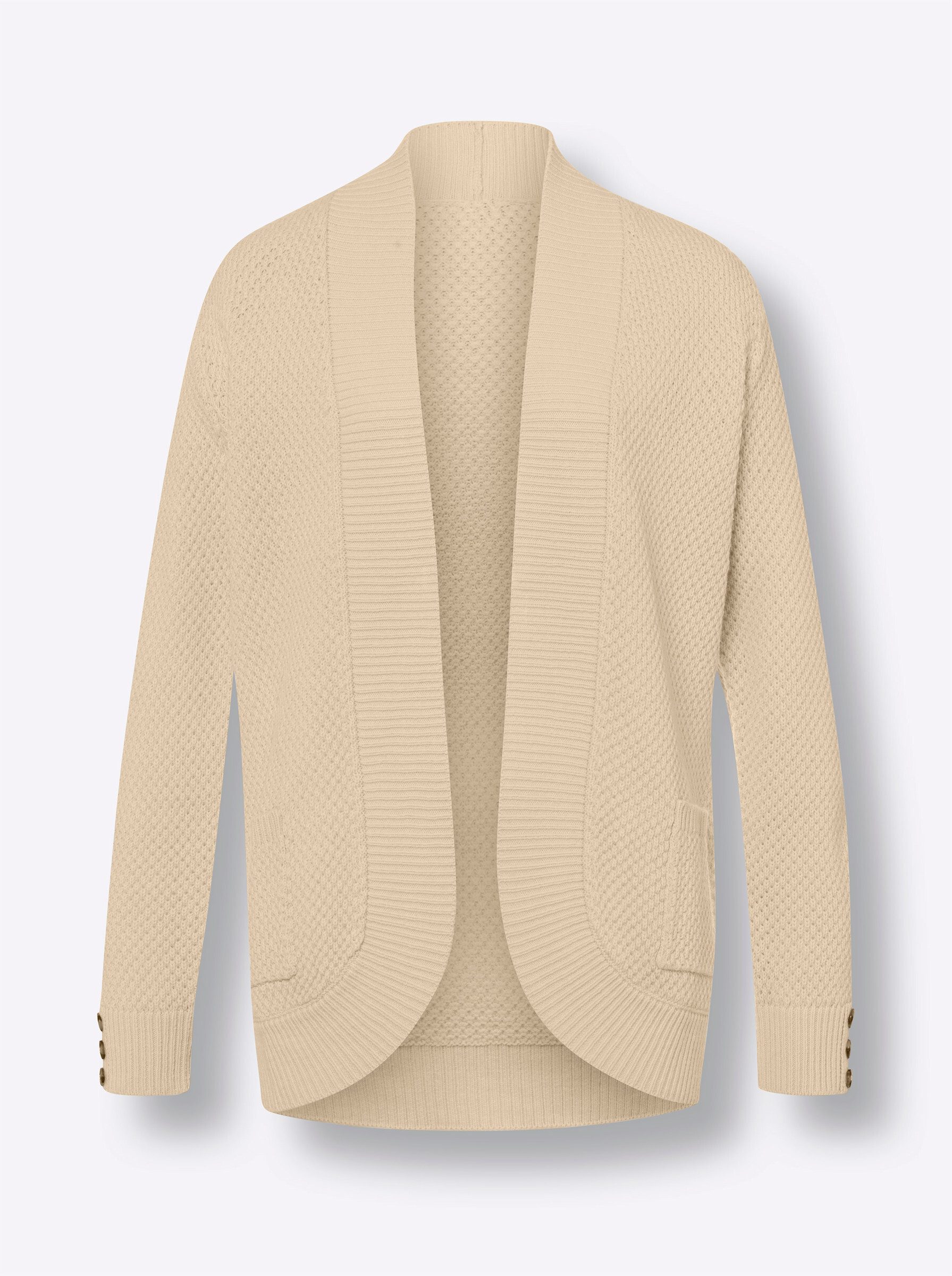 Sieh an! Strickjacke Strickjacke Langarm Struktur