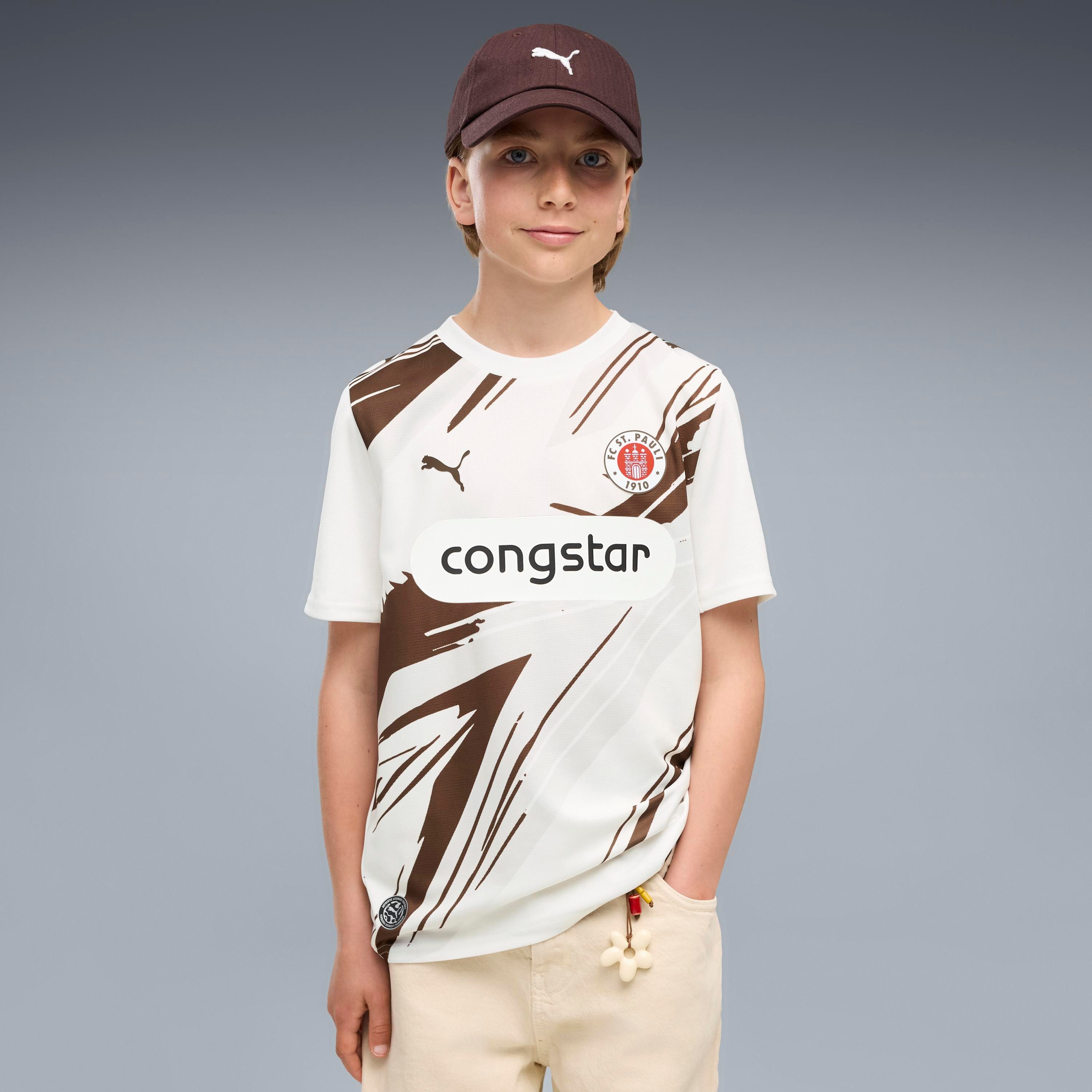 PUMA Fußballtrikot FCSP AWAY JERSEY REPLICA JR für Jugendliche, mit DryCELL Technologie, atmungsaktiv, Regular Fit