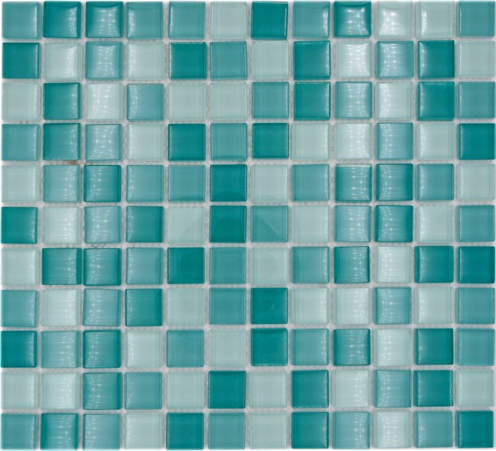 Mosani Mosaikfliesen Glasmosaik Mosaikfliesen türkis grün BAD WC Küche WAND