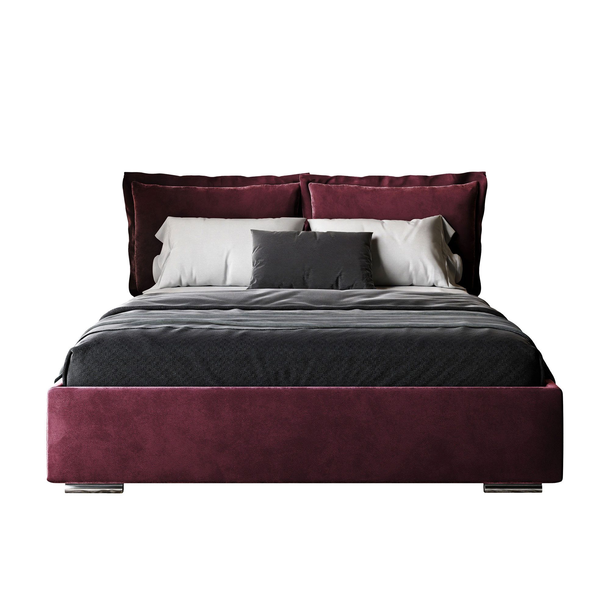 Lookway Polsterbett VILANO mit Bettkasten – elegantes und funktionales Schlafzimmermöbel (Bett mit Metallgestell), mit Bettkasten