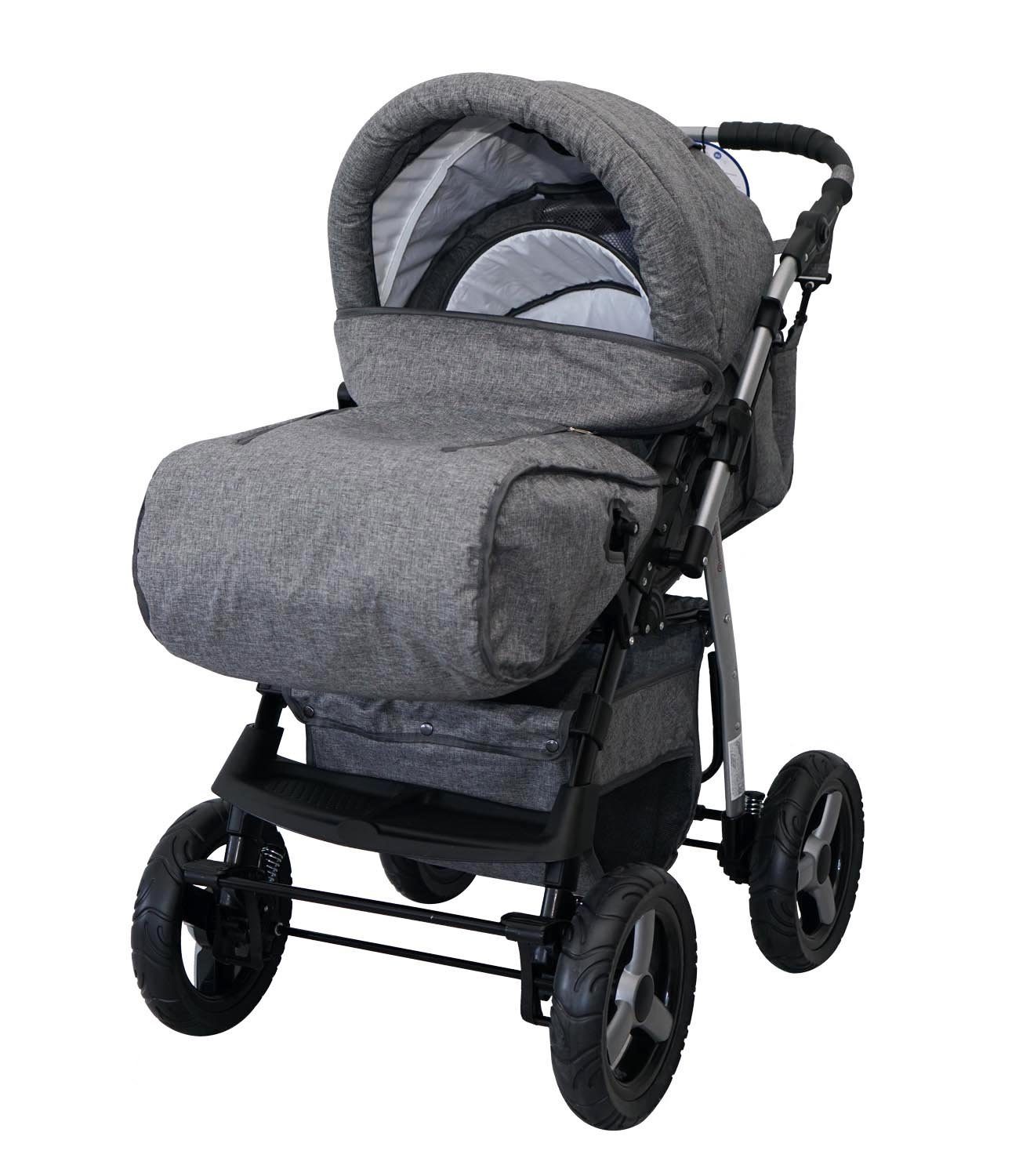 Clamaro combination stroller, Milo combination stroller, baby buggy, 3-in-1 set with infant car seat 0-13kg for Isofix