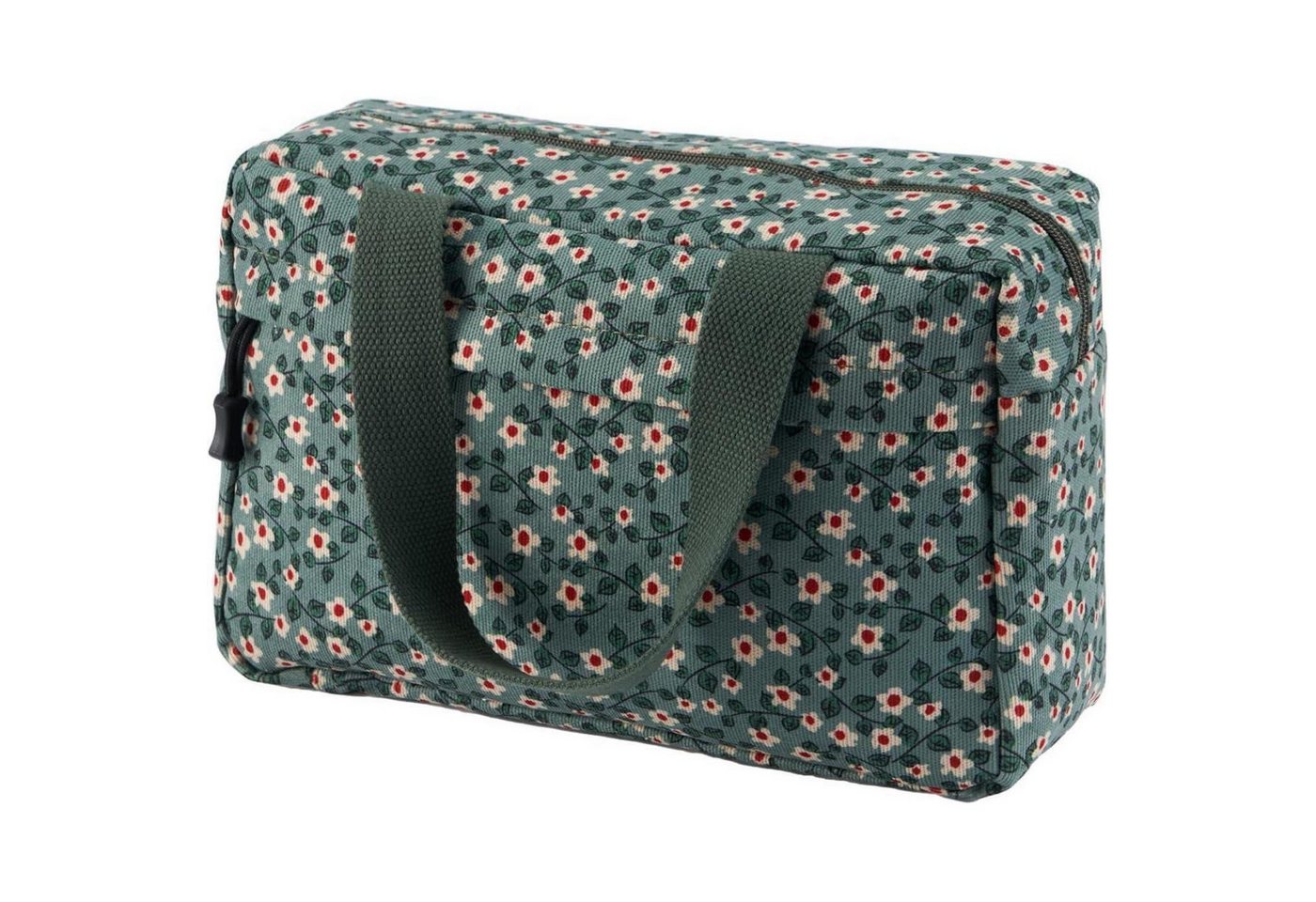 LuxusKollektion Kosmetiktasche Kosmetiktasche Kulturtasche Cord Damen Reise Grün-a