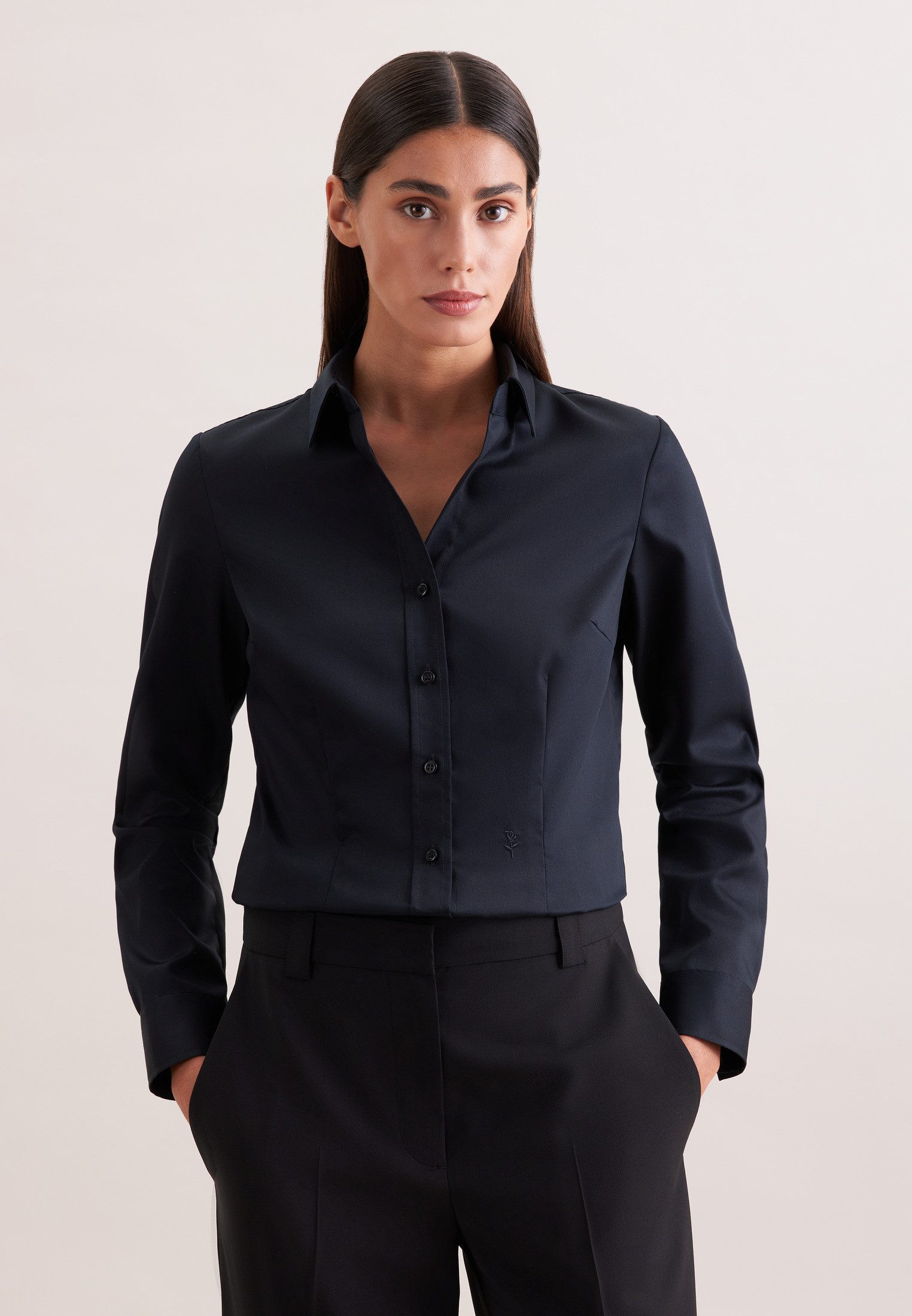 seidensticker Hemdbluse 1/1 Kragen Uni günstig online kaufen