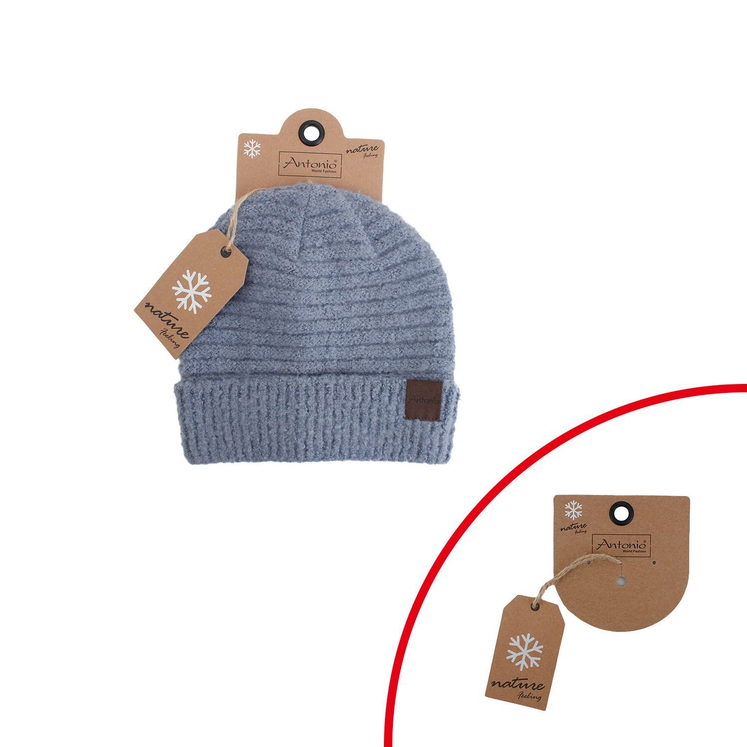 Antonio Strickmütze Antonio Damen Strick Mütze Bouclé Beanie lavender (1-St)