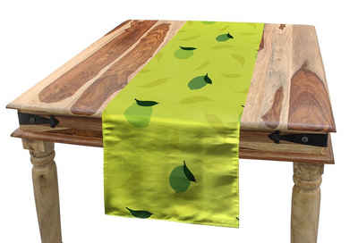 Abakuhaus Tischläufer Esszimmer Küche Rechteckiger Dekorativer Tischläufer, Limette Silhouette von Zitrusfrucht
