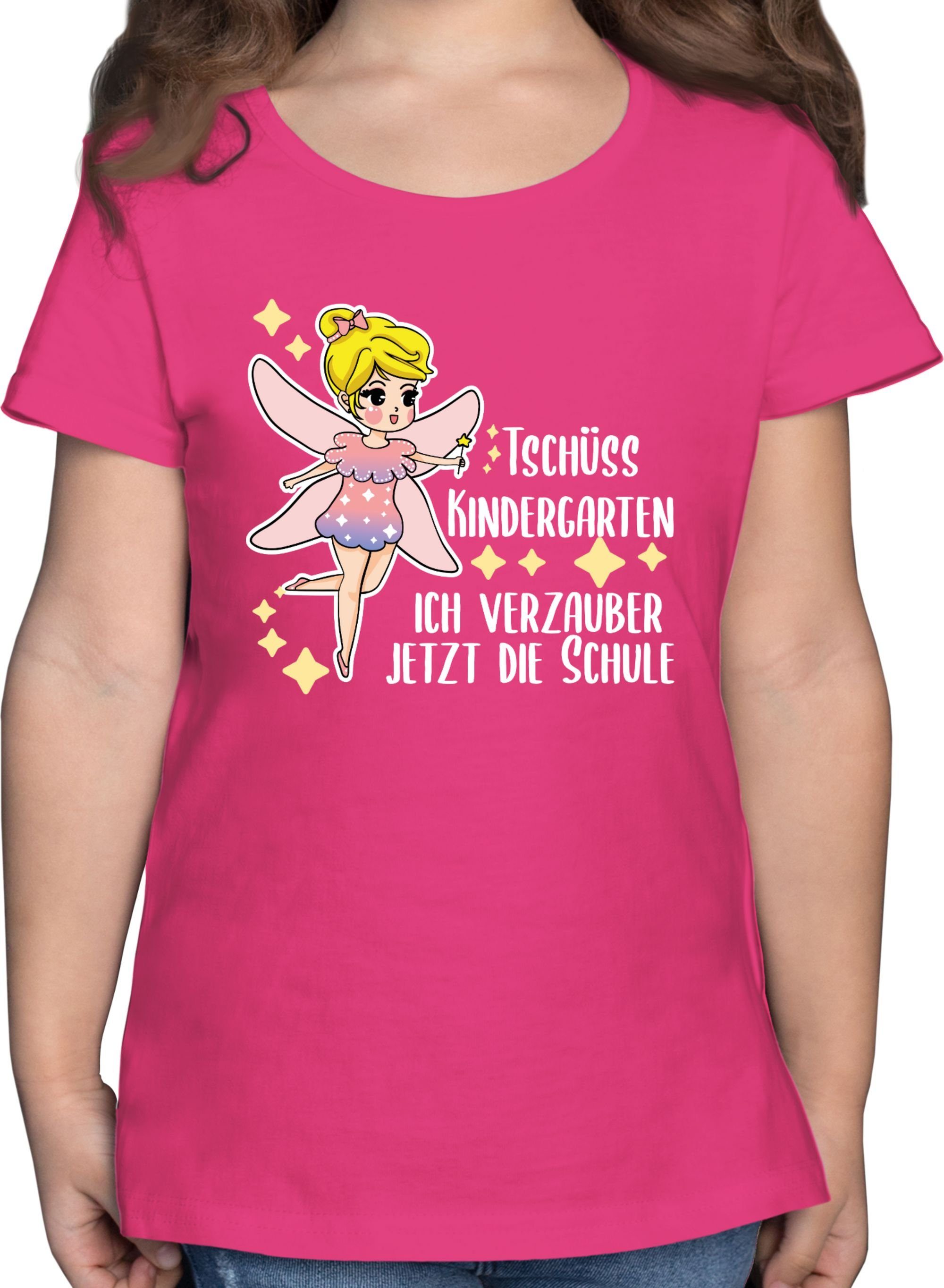 Shirtracer T-Shirt Ich verzauber jetzt die Schule Fee Einschulung Mädchen