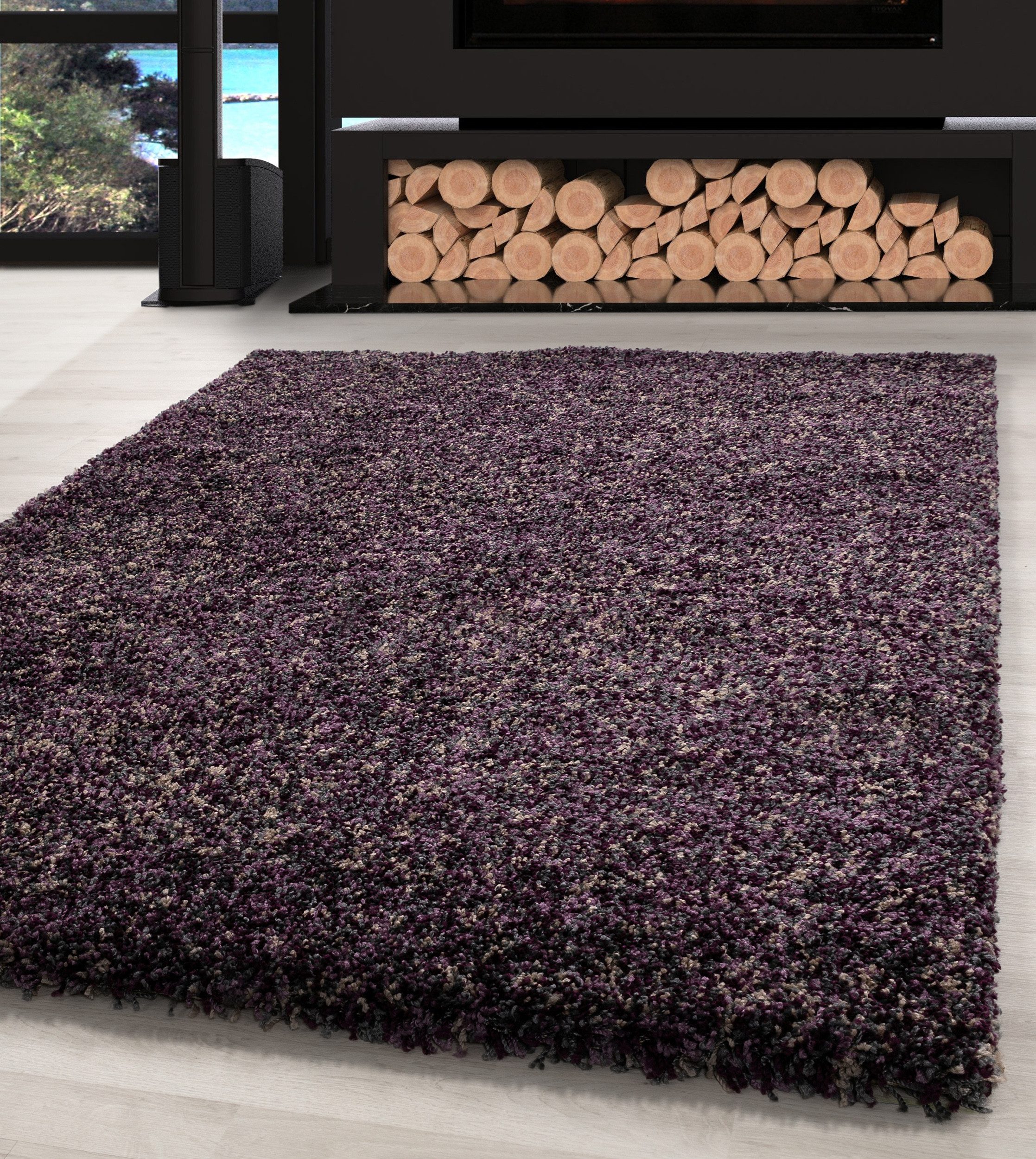 Hochflor-Teppich Meliert Design, Carpettex, Läufer, Höhe: 30 mm, Teppich Meliert Design Teppich Wohnzimmer versch. farben und größen