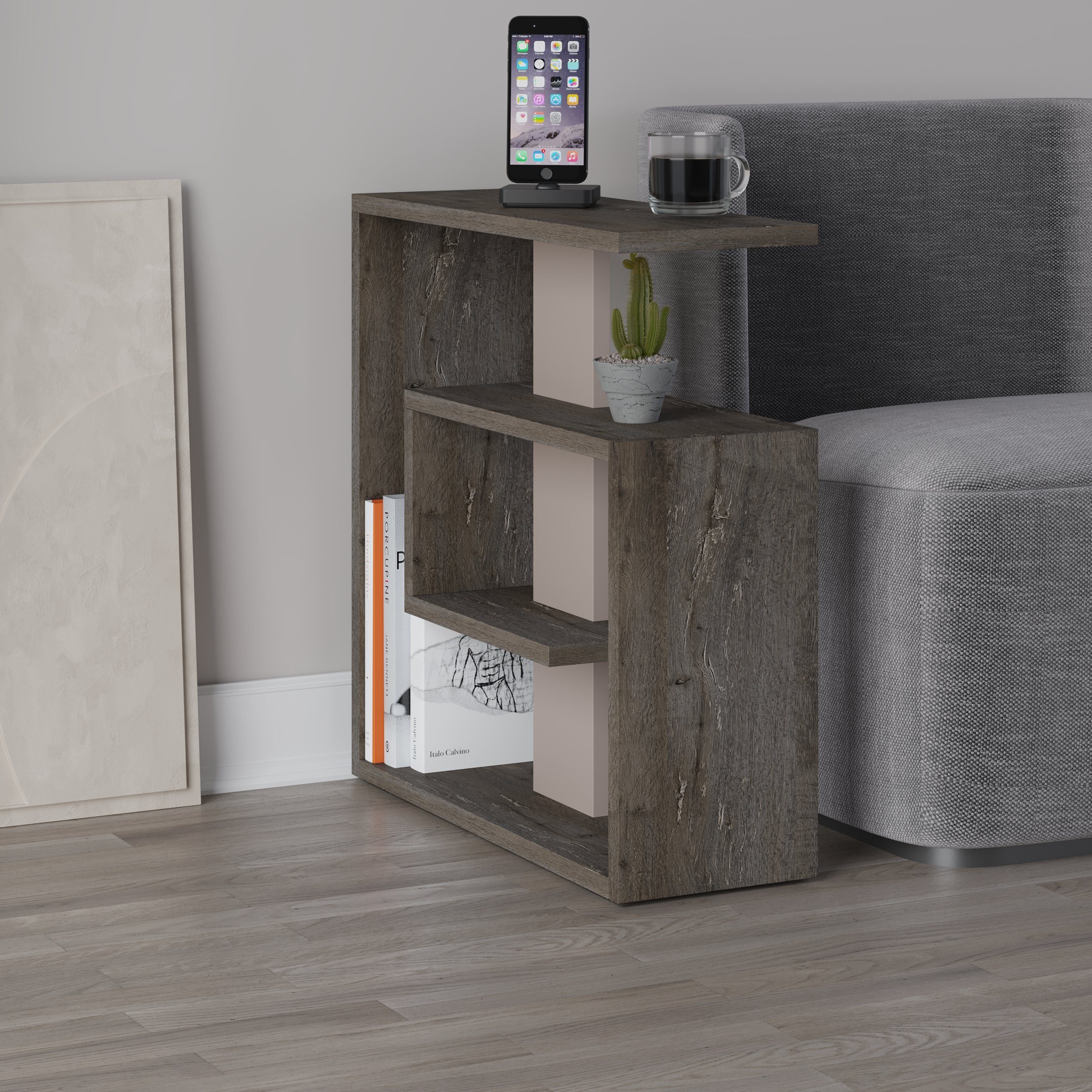 Decortie Beistelltisch Saly, Moderner Beistelltisch, 55 x 20 x 57 cm