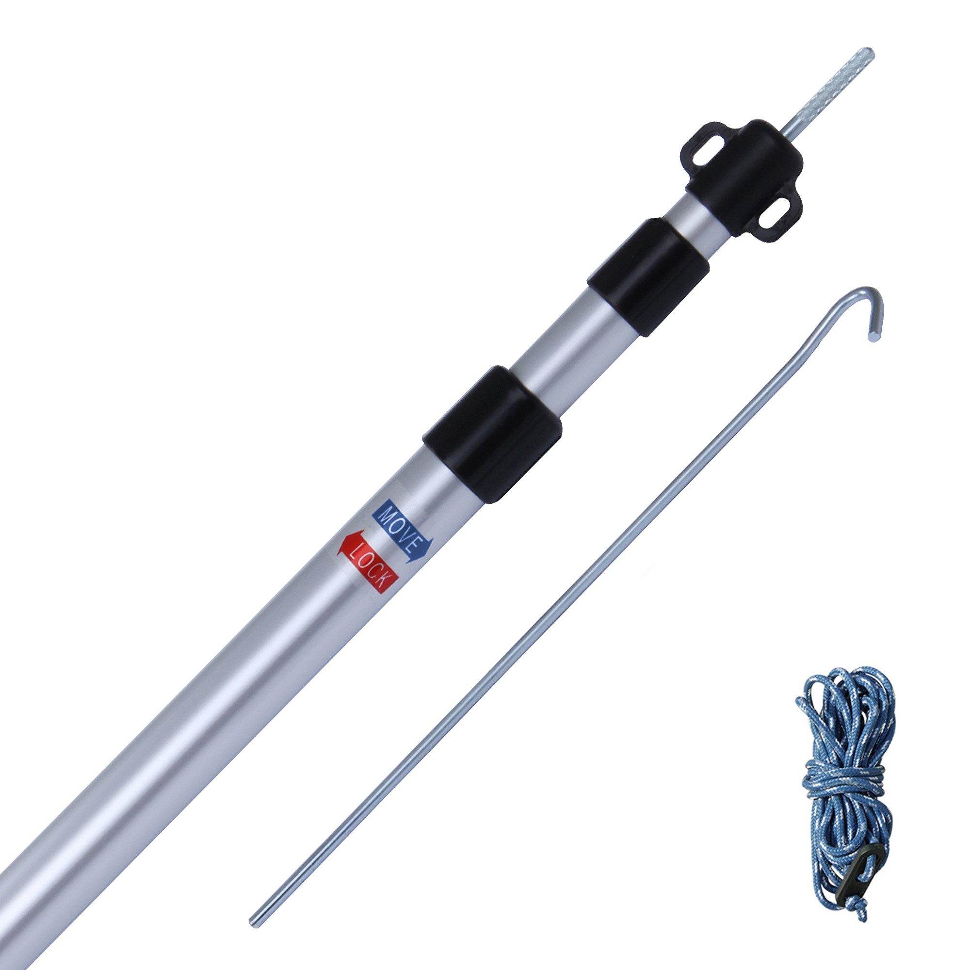 yourGEAR Vorzelt yourGEAR 2x Alu Teleskopstange 90 - 230 cm teleskopierbare Aluminium