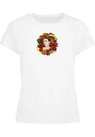 Merchcode T-Shirt Merchcode Damen Ladies Frida Kahlo - Much flowers Box Tee (1-tlg)