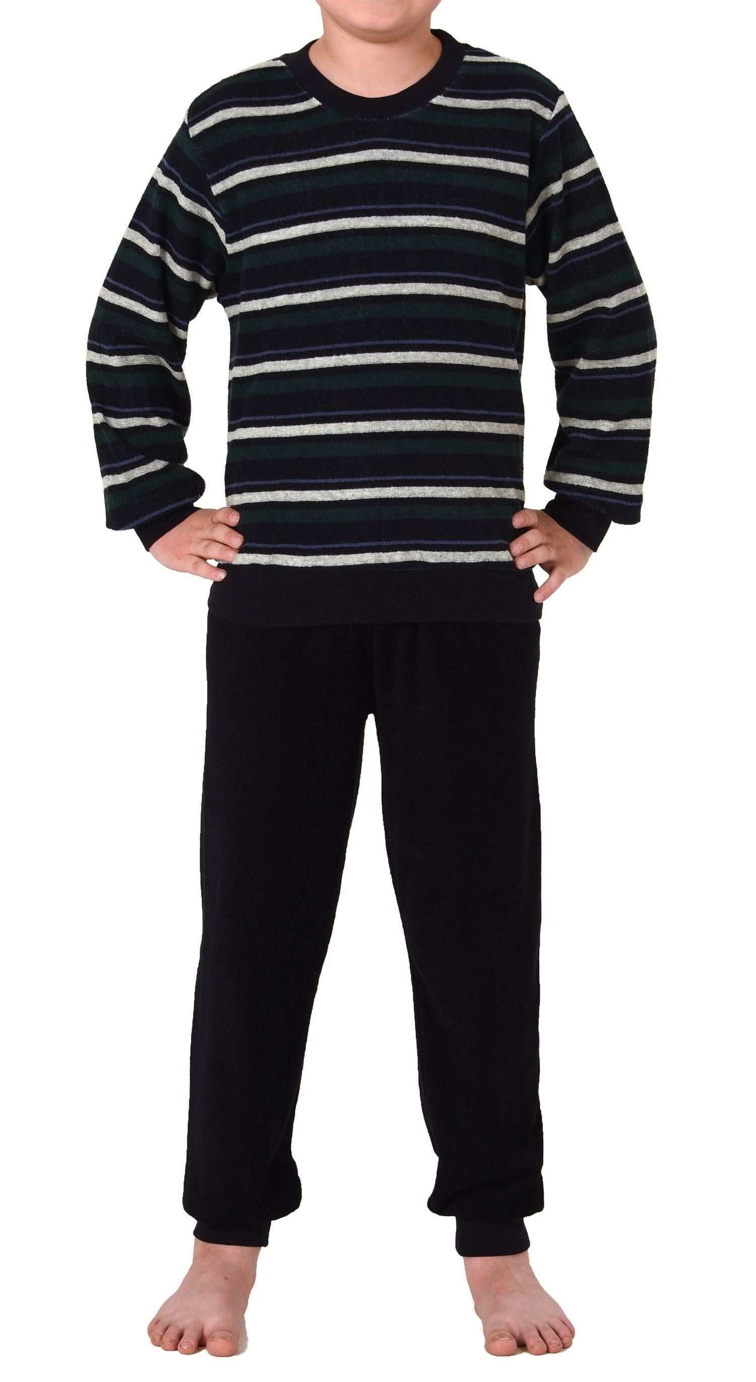 Pyjama Jungen Frottee Pyjama langarm Schlafanzug mit Bündchen - 212 13 804