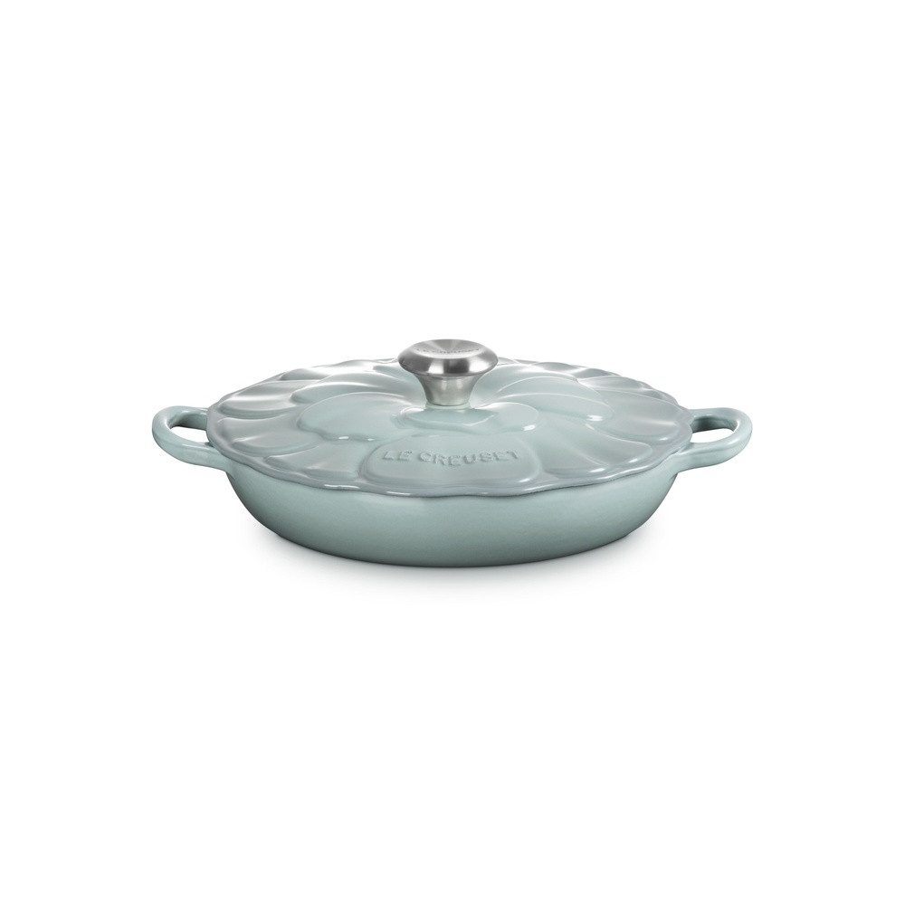 LE CREUSET Kochtopf LeCreuset Gourmet-Profitopf Blume, Auswahl Sea Salt, Gußeisen