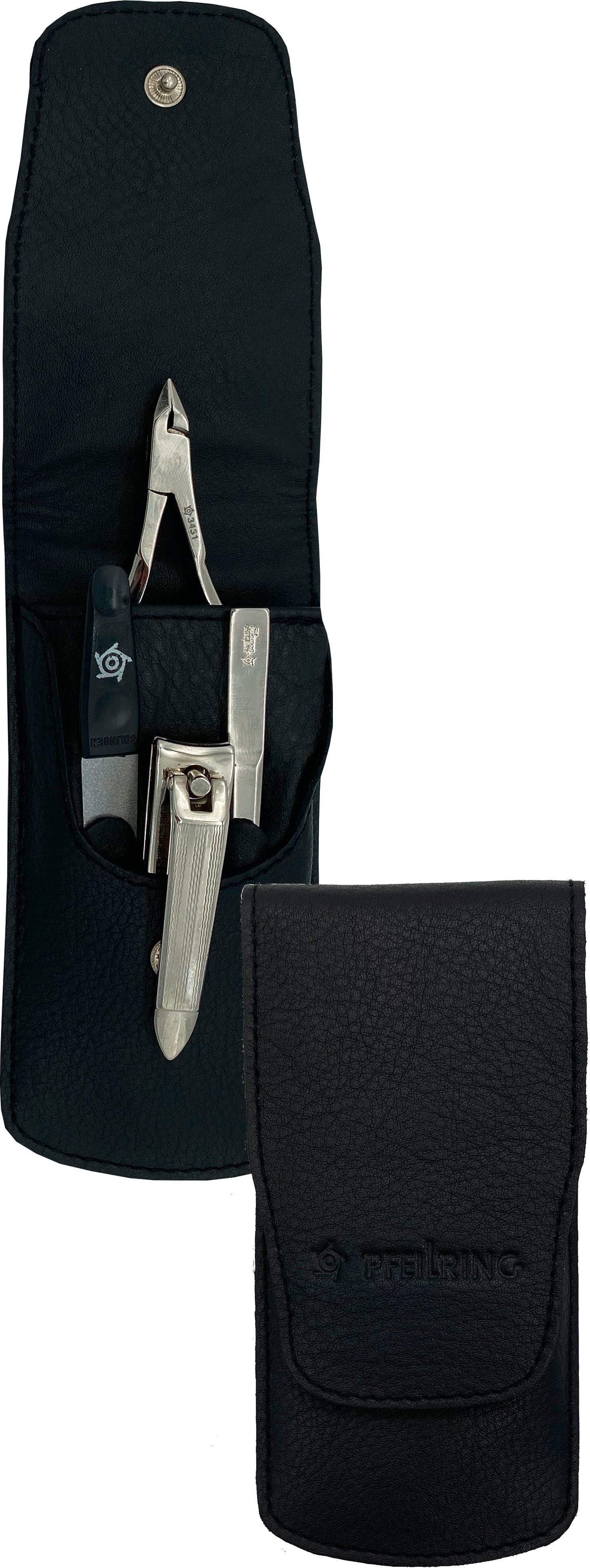 PFEILRING Maniküre-Etui, 4 tlg., Nappaleder