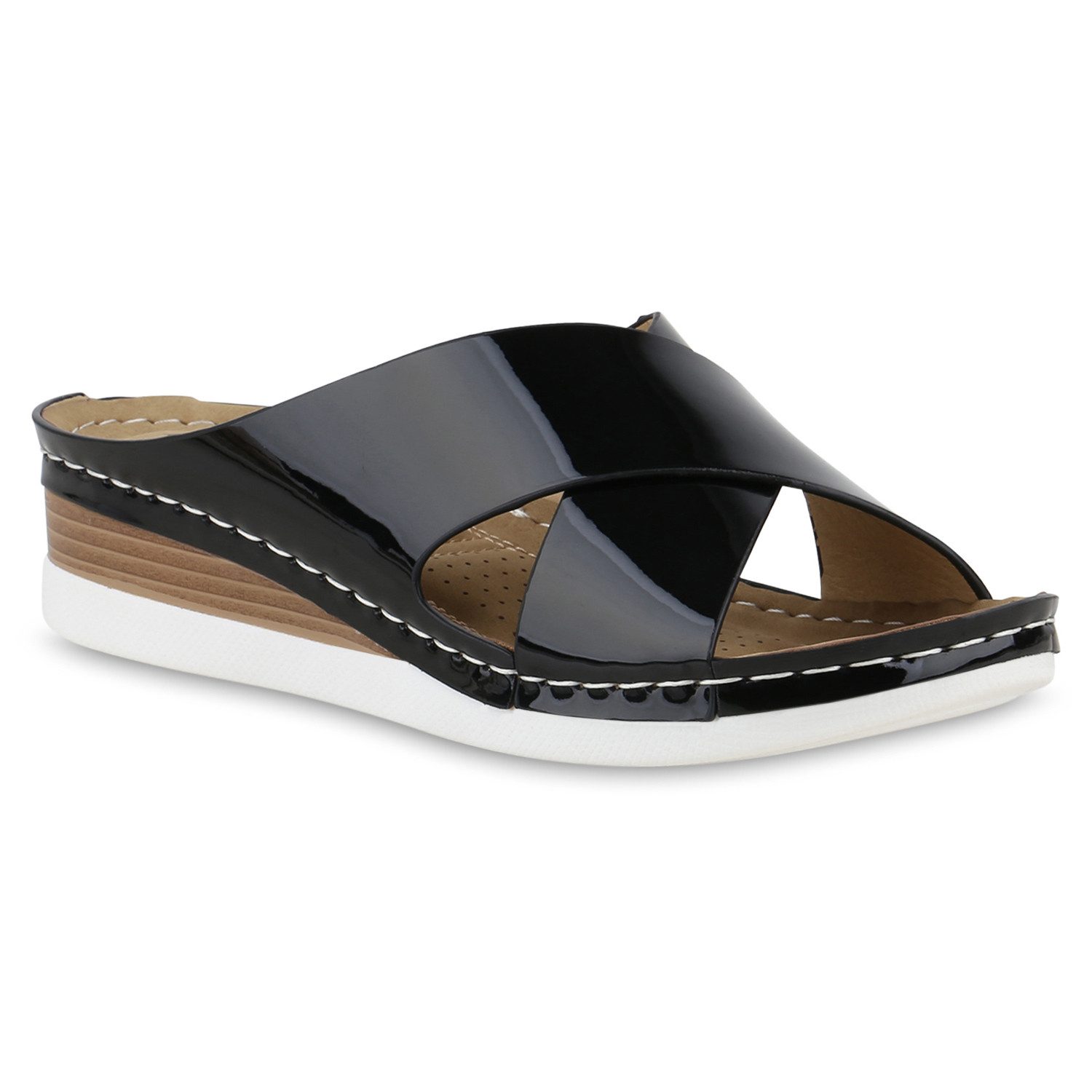 VAN HILL 841646 Sandalette Damen Pantoletten günstig online kaufen