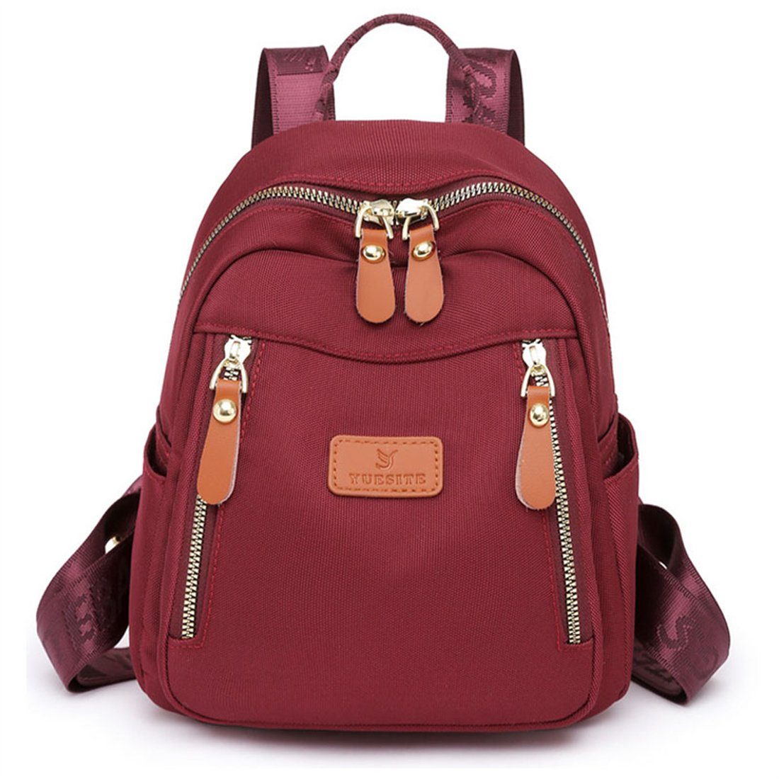 Frauen, Studenten, Rot DÖRÖY USB-Laderucksack Umhängetasche Cityrucksack Schultasche für für